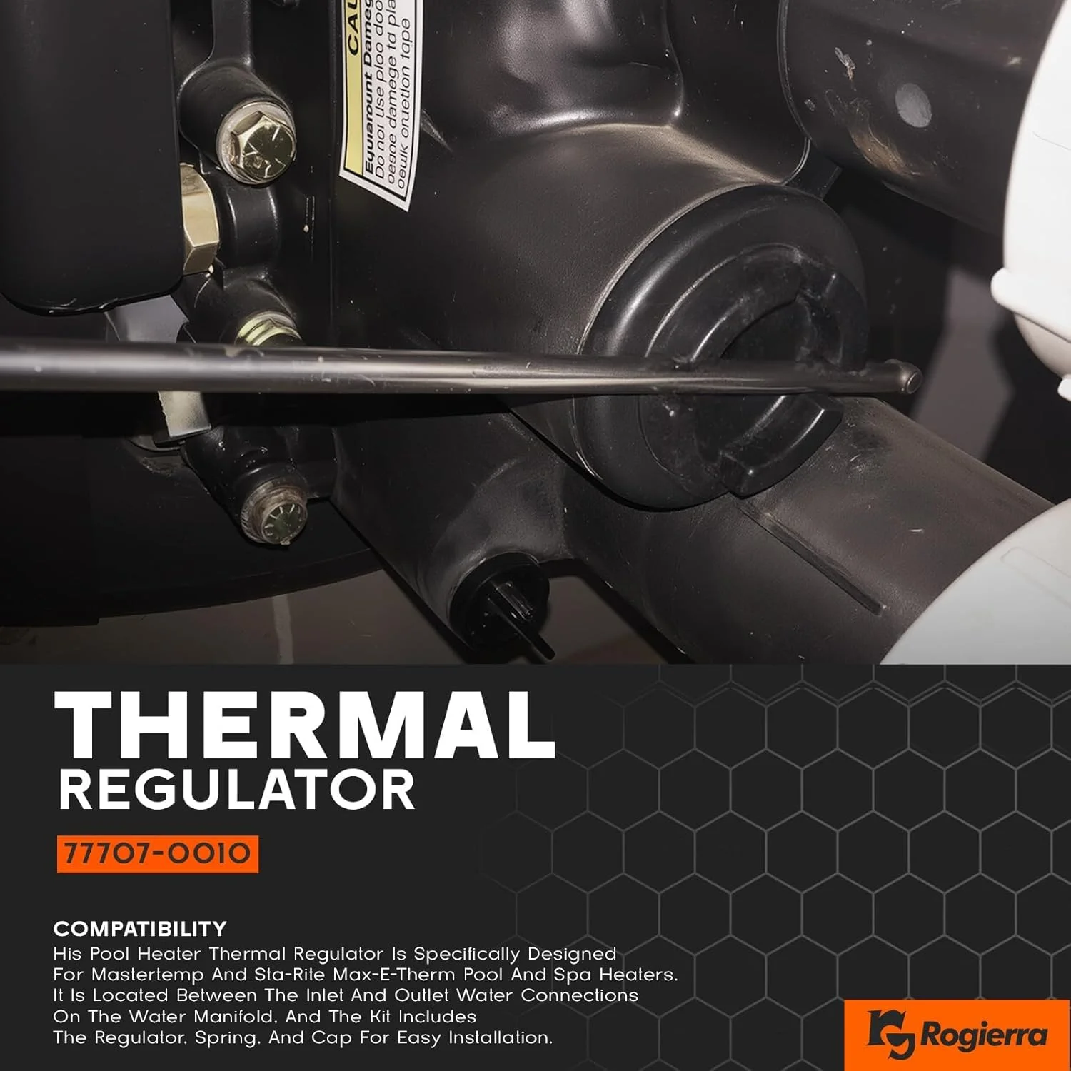 کیت تنظیم کننده حرارتی مدل # 77707-0010, 38000-0007S سازگار با مدل های MasterTemp 400 250 125 200 300 333 و بخاری های استخر و اسپا Sta-Rite مدل های SR200 SR333 SR400