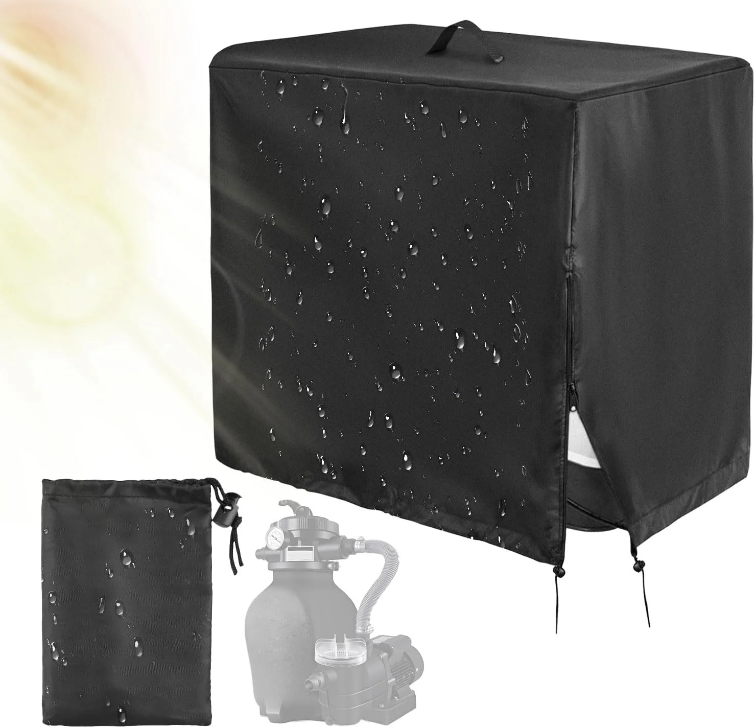 محفظه پمپ استخر 66 x 62 x 72 سانتی متر، پوشش پمپ استخر 55 x 50 x 62 سانتی متر