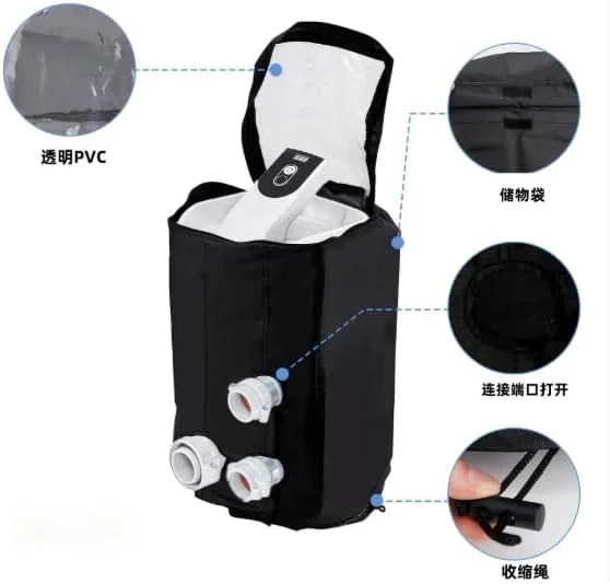 پوشش عایق پمپ جکوزی YWNYT 600D، ضد آب و مناسب فصل زمستان، دارای لایه آلومینیومی عایق حرارتی