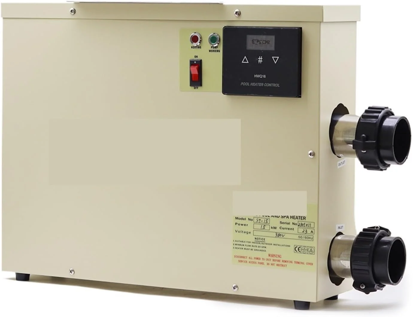 گرمکن آب 18 کیلوواتی برای استخر و تنظیم کننده حرارت وان (سه فاز 380 ولت) گرمکن آب 18 کیلوواتی برای استخر و تنظیم کننده حرارت وان (سه فاز 380 ولت)