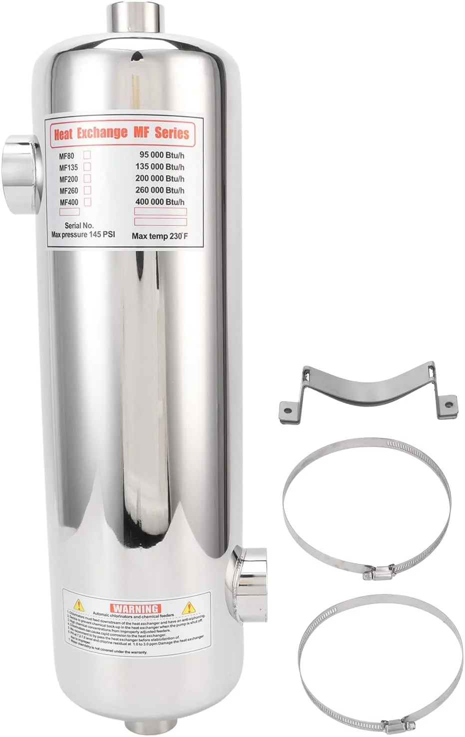 مبدل حرارتی استخر شنا RvSky، بخاری ترموستات اسپا 60 کیلووات تجهیزات گرمایش گردش استخر با پشتیبانی ثابت، مناسب برای شنا در زمستان