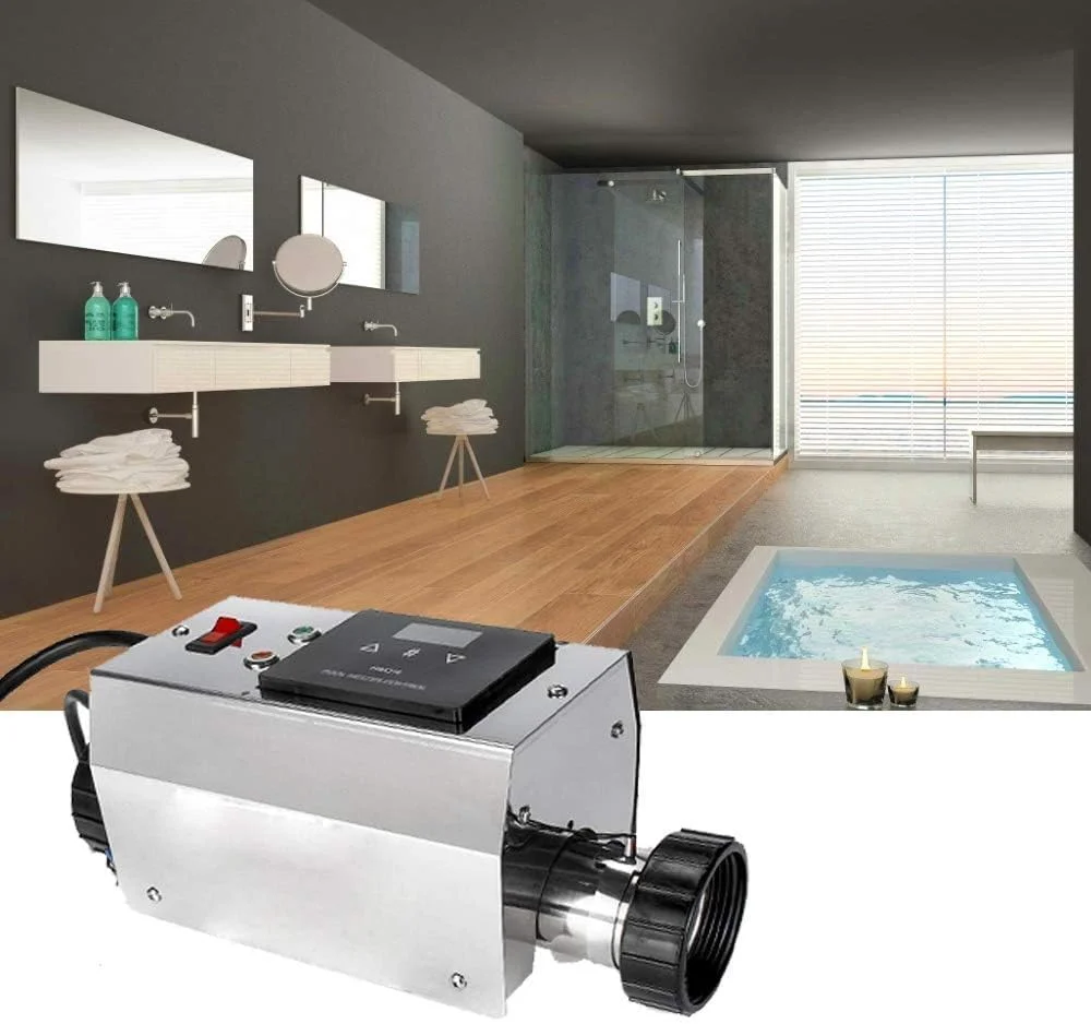 Shandongmt Swimming Pool Thermostat 3KW 220V Electric Pool Heater SPA Bath Heating Tub Water Heater Thermostat Swimming Pool Accessories for 35-70 ft3 / 220-440 gal