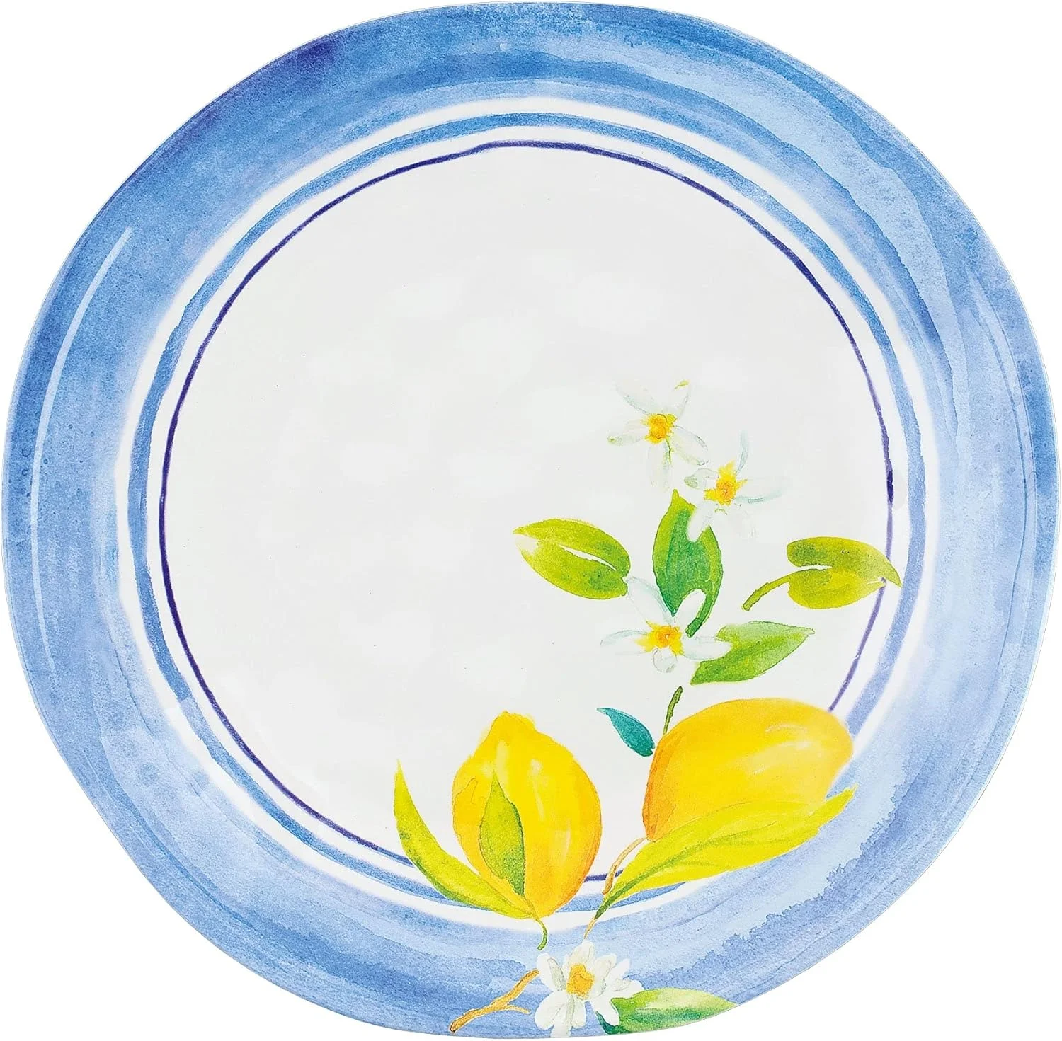 ست ظروف غذاخوری 12 تکه ملامین UPware، شامل بشقاب غذاخوری، بشقاب سالاد، کاسه، مناسب برای 4 نفر. (لیموهای دوست داشتنی)