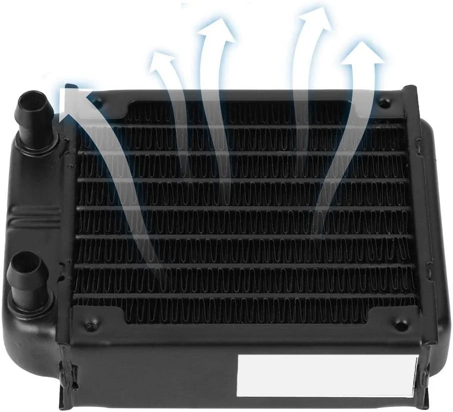 مبدل حرارتی آلومینیومی 8 لوله ای خنک کننده Marhynchus PL180A برای سیستم خنک کننده پردازنده کامپیوتر، مشکی