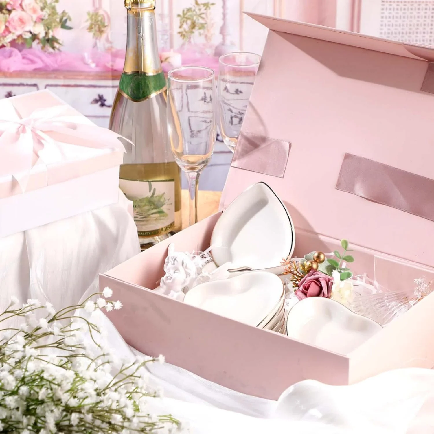 بشقاب دسر چینی تزویق، بشقاب پیش غذای سالاد طرح قلب، ست ظروف کوچک، ظروف رستورانی، قابل استفاده در مایکروویو، فر و ماشین ظرفشویی (سفید، 7.5 اینچ، ست 8 عددی)