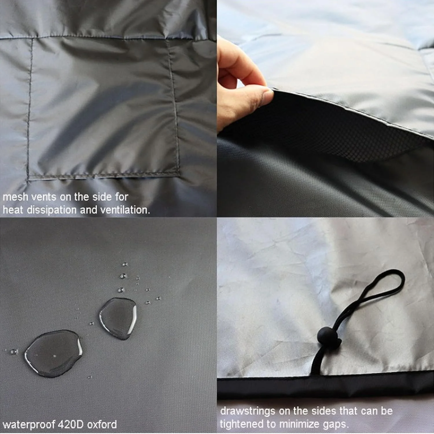 روکش پمپ حرارتی استخر، روکش بخاری استخر زمستانی با پوشش نقره ای آکسفورد 420D با طراحی زیپ دار، بند قابل تنظیم، محافظت کامل در برابر باران، برف، آوار و گرد و خاک زمستانی، روکش تجهیزات استخر