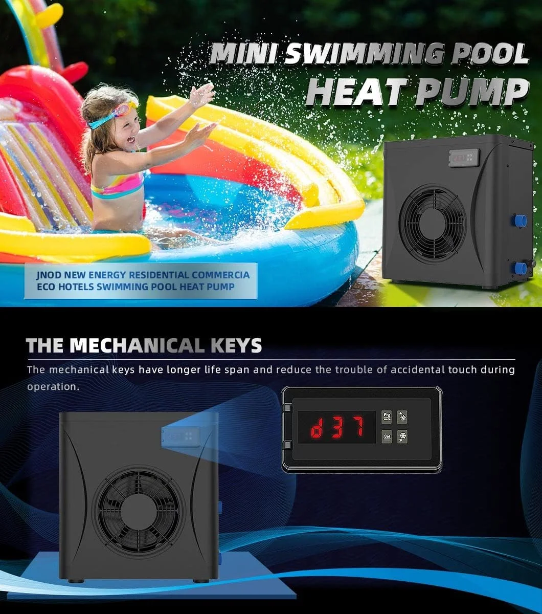 پمپ حرارتی استخر GZDodek، آبگرمکن برقی استخر، ترموستات استخر با نمایشگر دیجیتال برای استخر، مناسب برای استخرهای تا 15 متر مکعب پمپ حرارتی استخر GZDodek، آبگرمکن برقی استخر، ترموستات استخر با نمایشگر دیجیتال برای استخر، مناسب برای استخرهای تا 15 متر مکعب