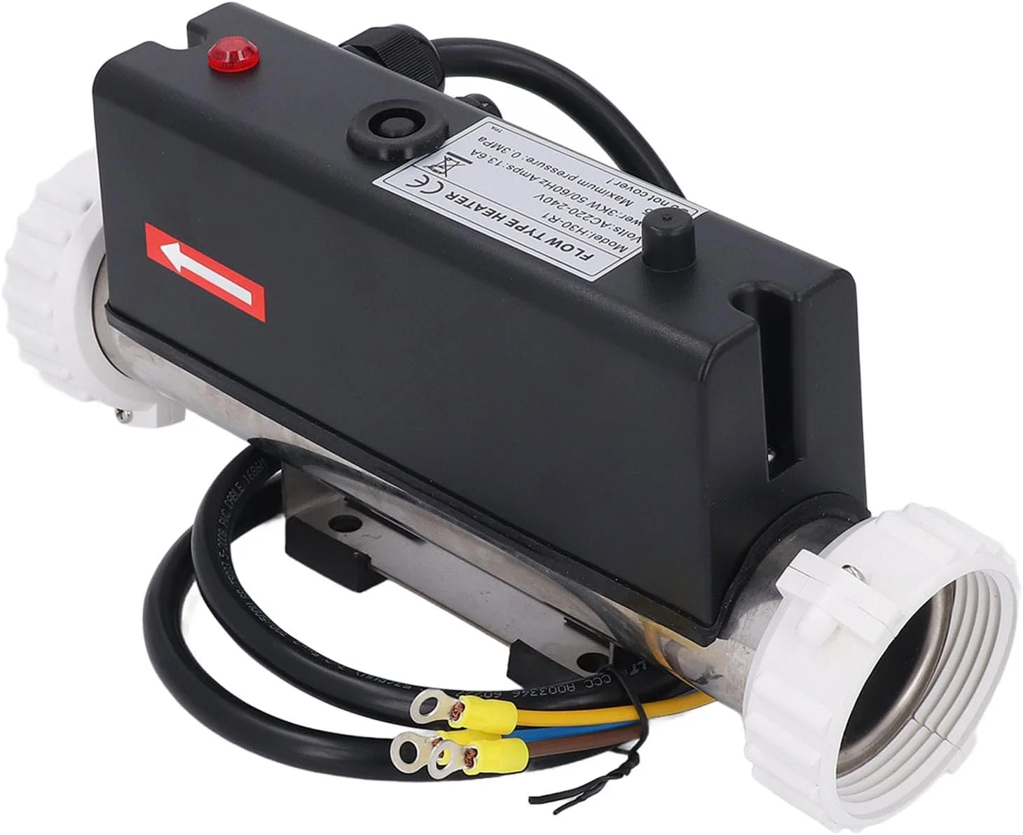 ترموستات گرمایش استخر، ترموستات برقی گرمایش آب با کنترل دما، خود گرم شونده، برای اسپا، وان حمام، استخر شنا، سیم کشی شده (3 کیلو وات)