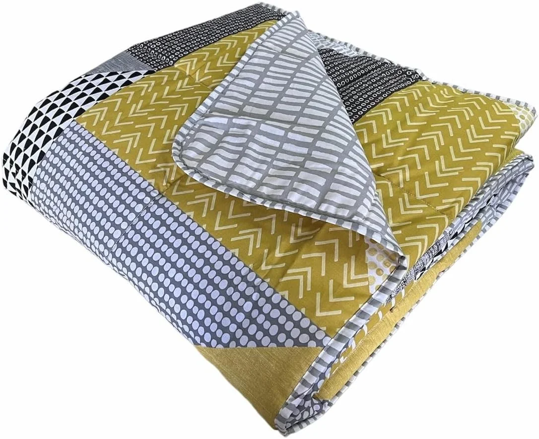 روتختی کاترین لانسفیلد طرح هندسی لارسون، سایز 240x220، زرد روتختی کاترین لانسفیلد طرح هندسی لارسون، سایز 240x220، زرد