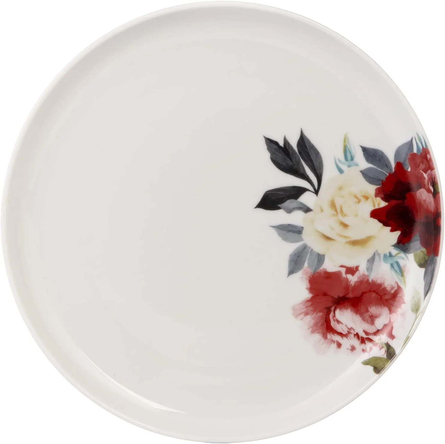 سرویس غذاخوری ۱۶ پارچه رز گاردن Safdie & Co.، مناسب برای ۴ نفر، ظروف غذاخوری جشن، ست بشقاب و کاسه، لوازم ضروری شبکه، بشقاب های غذاخوری چینی، چند رنگ، ۴۰.۶ سانتی متر طول × ۳۰.۵ سانتی متر عرض × ۳۸.۱ سانتی متر ارتفاع