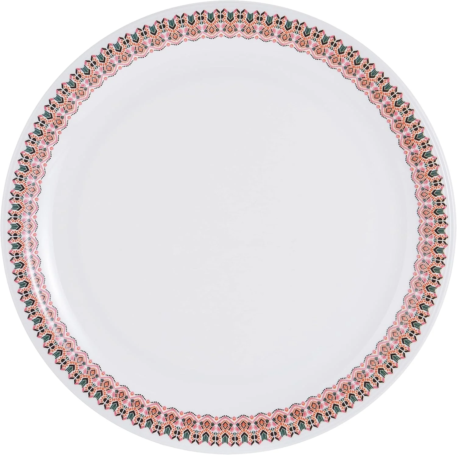 بشقاب شام خوری ملامین Servewell مدل Amber، سایز 28 سانتی متر، سفید