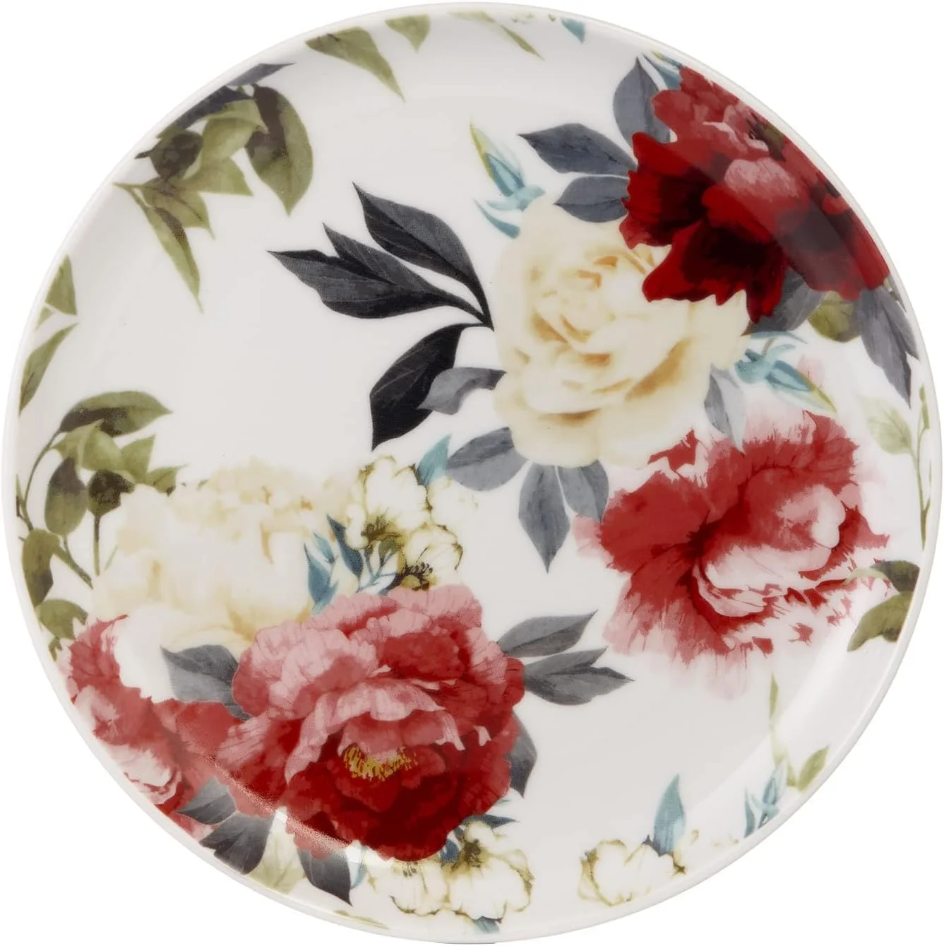 سرویس غذاخوری ۱۶ پارچه رز گاردن Safdie & Co.، مناسب برای ۴ نفر، ظروف غذاخوری جشن، ست بشقاب و کاسه، لوازم ضروری شبکه، بشقاب های غذاخوری چینی، چند رنگ، ۴۰.۶ سانتی متر طول × ۳۰.۵ سانتی متر عرض × ۳۸.۱ سانتی متر ارتفاع