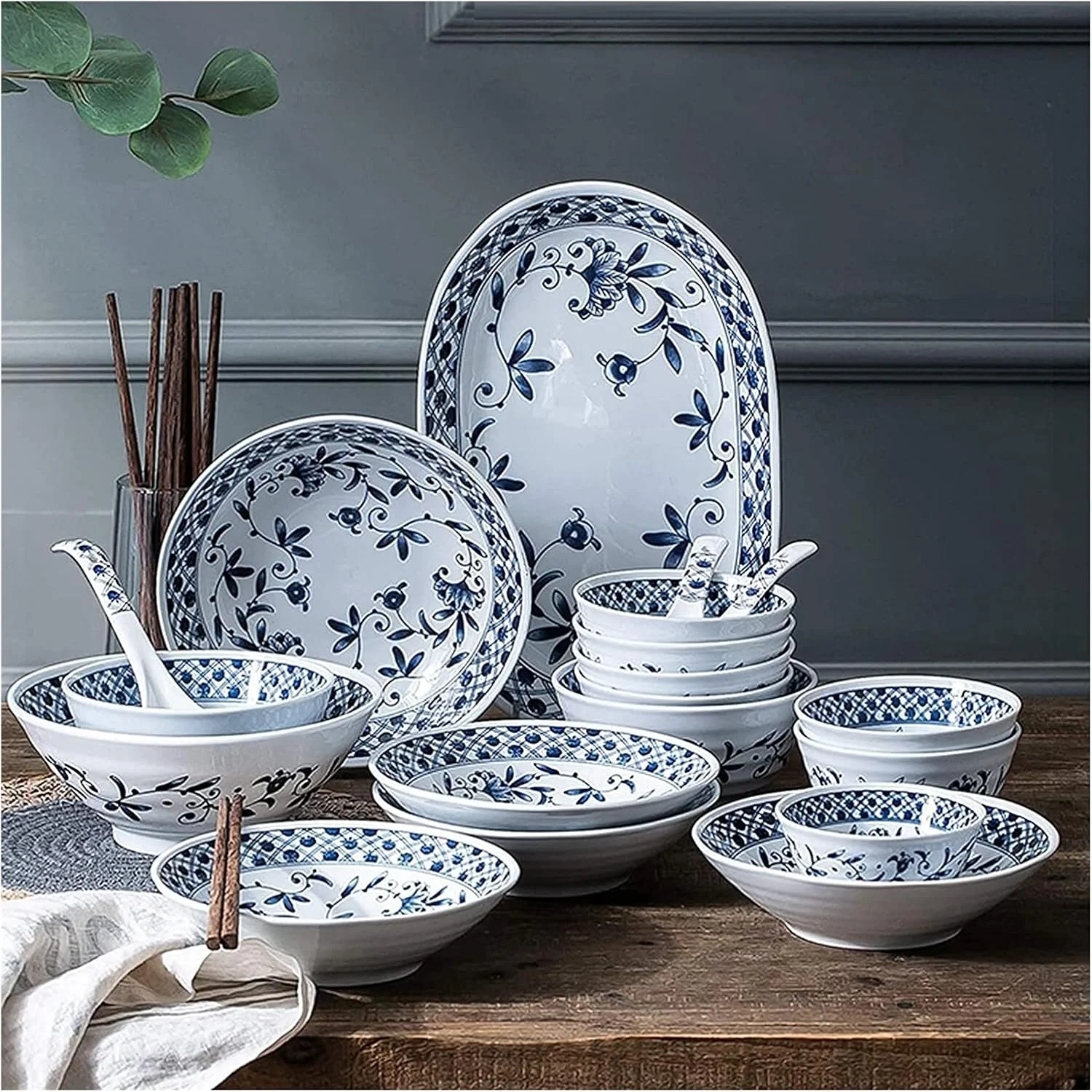 Dinner Set for Luxury Restaurant and Home, Ceramics Dinner Sets, Blue and White Porcelain Porcelain Dinnerware Set of 45 | Simplicity Cereal Bowl, Dinner Set for Luxury Restaurant and Home, Ceramics Dinner Sets, Blue and White Porcelain Porcelain Dinnerware Set of 45 | Simplicity Cereal Bowl,