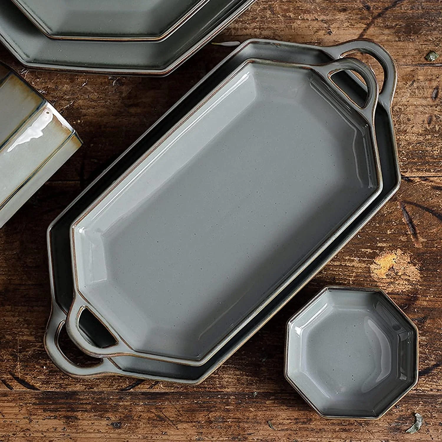 سرویس غذاخوری لوکس برای رستوران و منزل، سرویس ظروف چینی 28 پارچه، سرویس میز غذاخوری مدرن رترو، شامل بشقاب و کاسه سوپ سرویس غذاخوری لوکس برای رستوران و منزل، سرویس ظروف چینی 28 پارچه، سرویس میز غذاخوری مدرن رترو، شامل بشقاب و کاسه سوپ