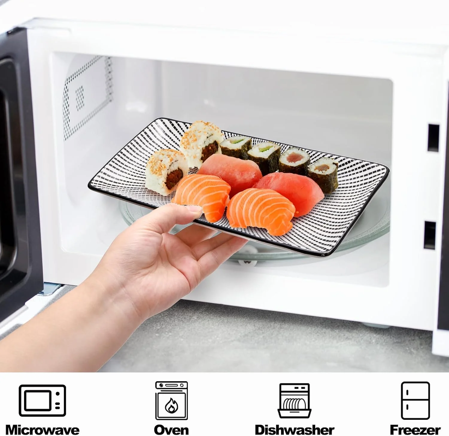 ست 8 تکه ظرف سوشی Pumtus، ست سرو سوشی سرامیکی برای 2 نفر، ظروف شام سوشی ژاپنی برای جشن عروسی و خانه نو، شامل 2 دیس سرو، 2 کاسه سس، 2 جفت چاپستیک، 2 جای چاپستیک ست 8 تکه ظرف سوشی Pumtus، ست سرو سوشی سرامیکی برای 2 نفر، ظروف شام سوشی ژاپنی برای جشن عروسی و خانه نو، شامل 2 دیس سرو، 2 کاسه سس، 2 جفت چاپستیک، 2 جای چاپستیک