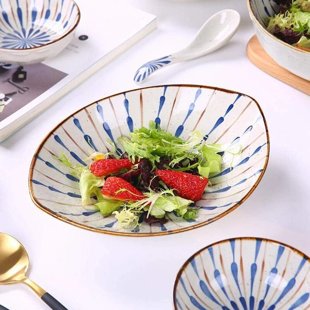 ست ظروف غذاخوری مربع چینی، ست 35 تکه ظروف سرامیکی با طرح قدیمی شامل بشقاب، کاسه و ترکیب ظروف چینی ست ظروف غذاخوری مربع چینی، ست 35 تکه ظروف سرامیکی با طرح قدیمی شامل بشقاب، کاسه و ترکیب ظروف چینی