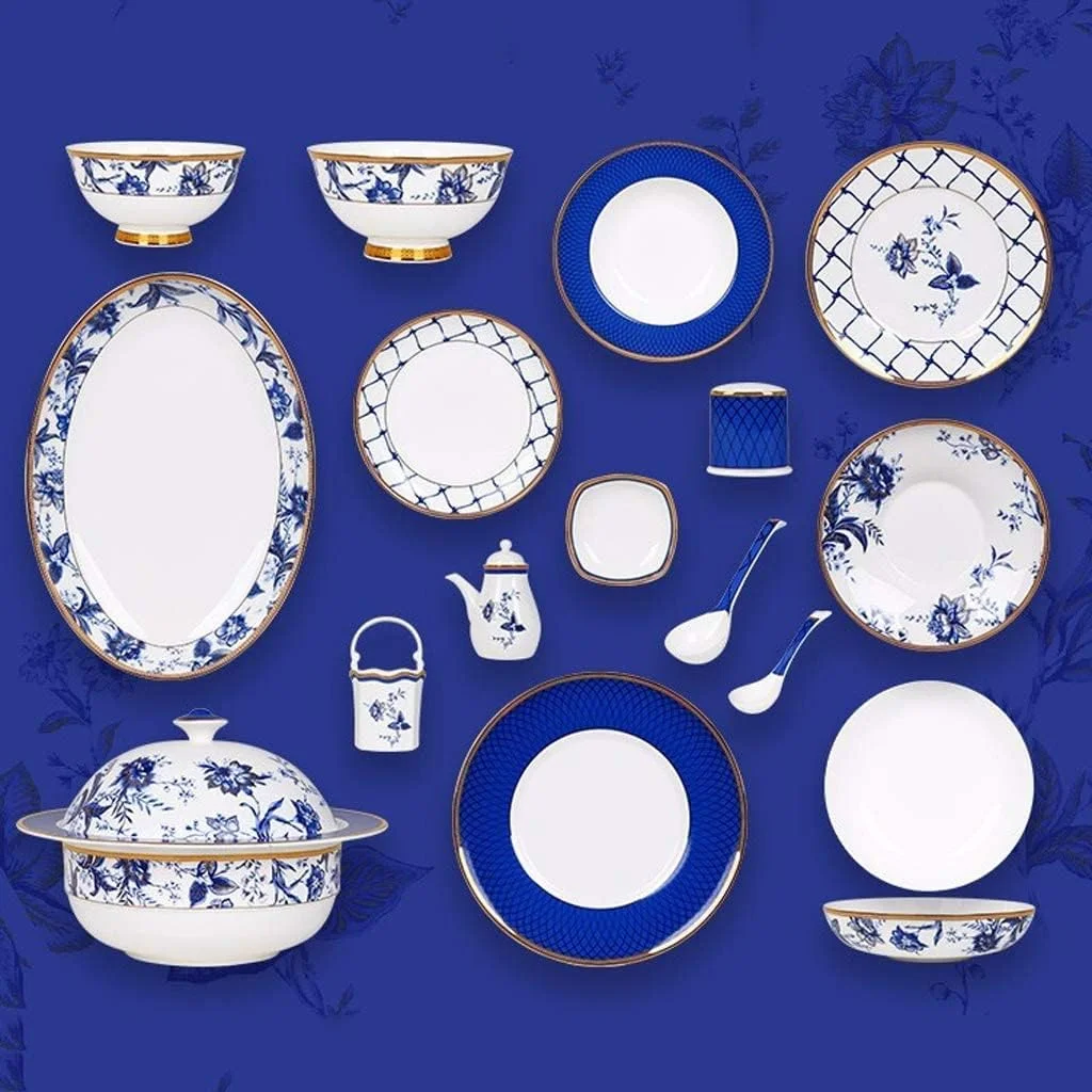 Porcelain Dinner Set Home Tableware Set Ceramics Dinner Sets, 60 Pieces Upscale Bone China Dinnerware Set | Plate/Bowl/Soup Pot Porcelain Dinner Set Home Tableware Set Ceramics Dinner Sets, 60 Pieces Upscale Bone China Dinnerware Set | Plate/Bowl/Soup Pot