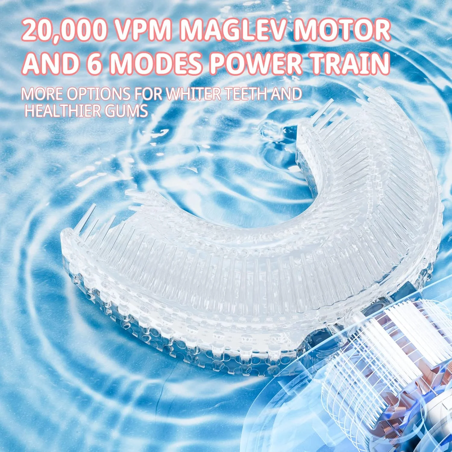 مسواک برقی کودکانه ELOTAME - طرح کارتونی زیبا با 6 سطح قابل تنظیم، 4 سری برس قابل تعویض، تمیز کردن 360 درجه، ضد آب IPX7 (2-7 سال، صورتی)