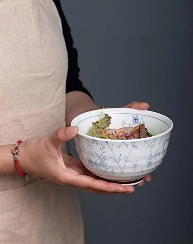 ست ترکیبی ظروف چینی، ست ظروف غذاخوری سرامیکی، ست کاسه و بشقاب چینی، ست ظروف سنگی 48 تکه - مناسب برای 10 نفر، ست ترکیبی ظروف غذاخوری