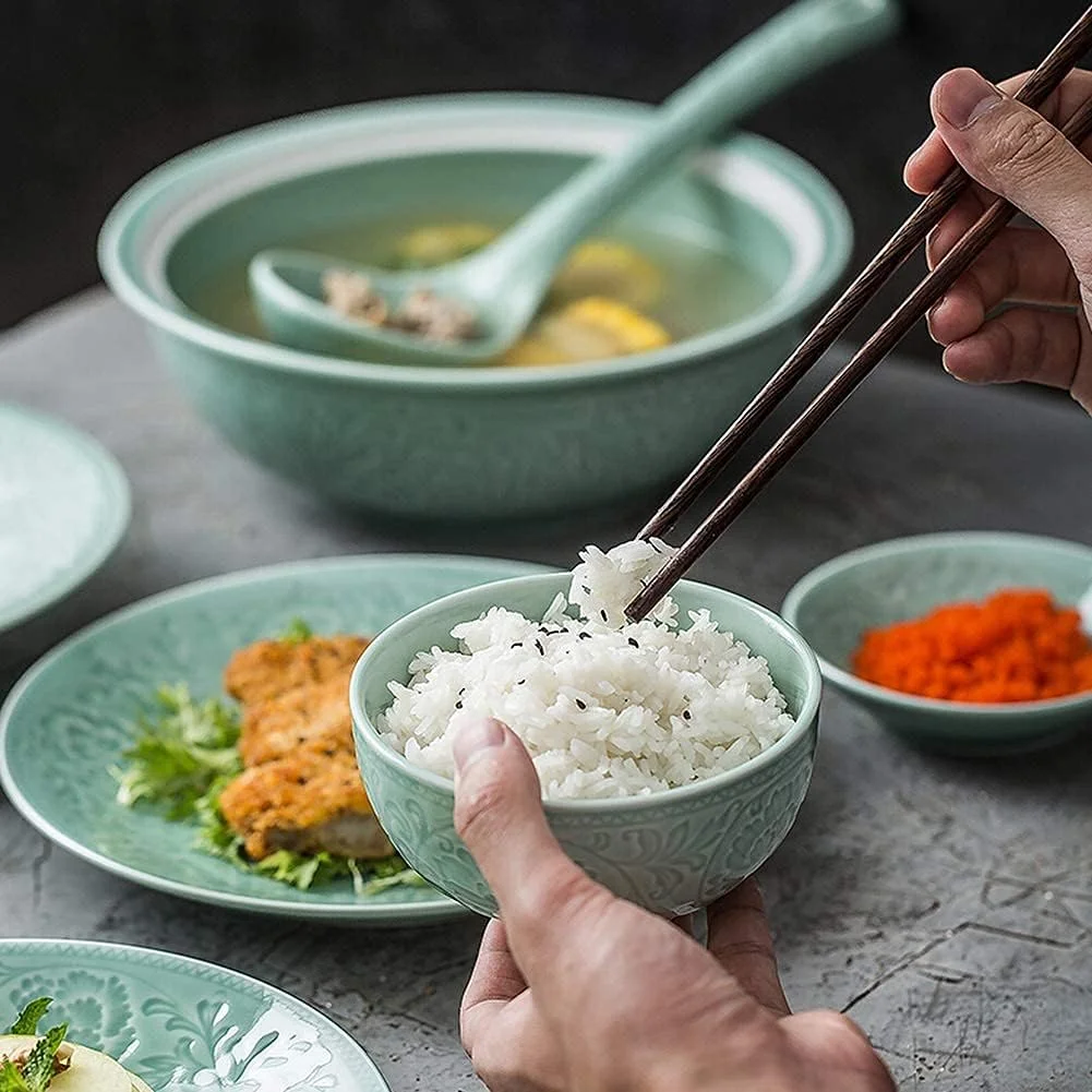 ست ترکیبی ظروف چینی، ست ظروف غذاخوری ظریف چینی، ست بشقاب و کاسه سرامیکی