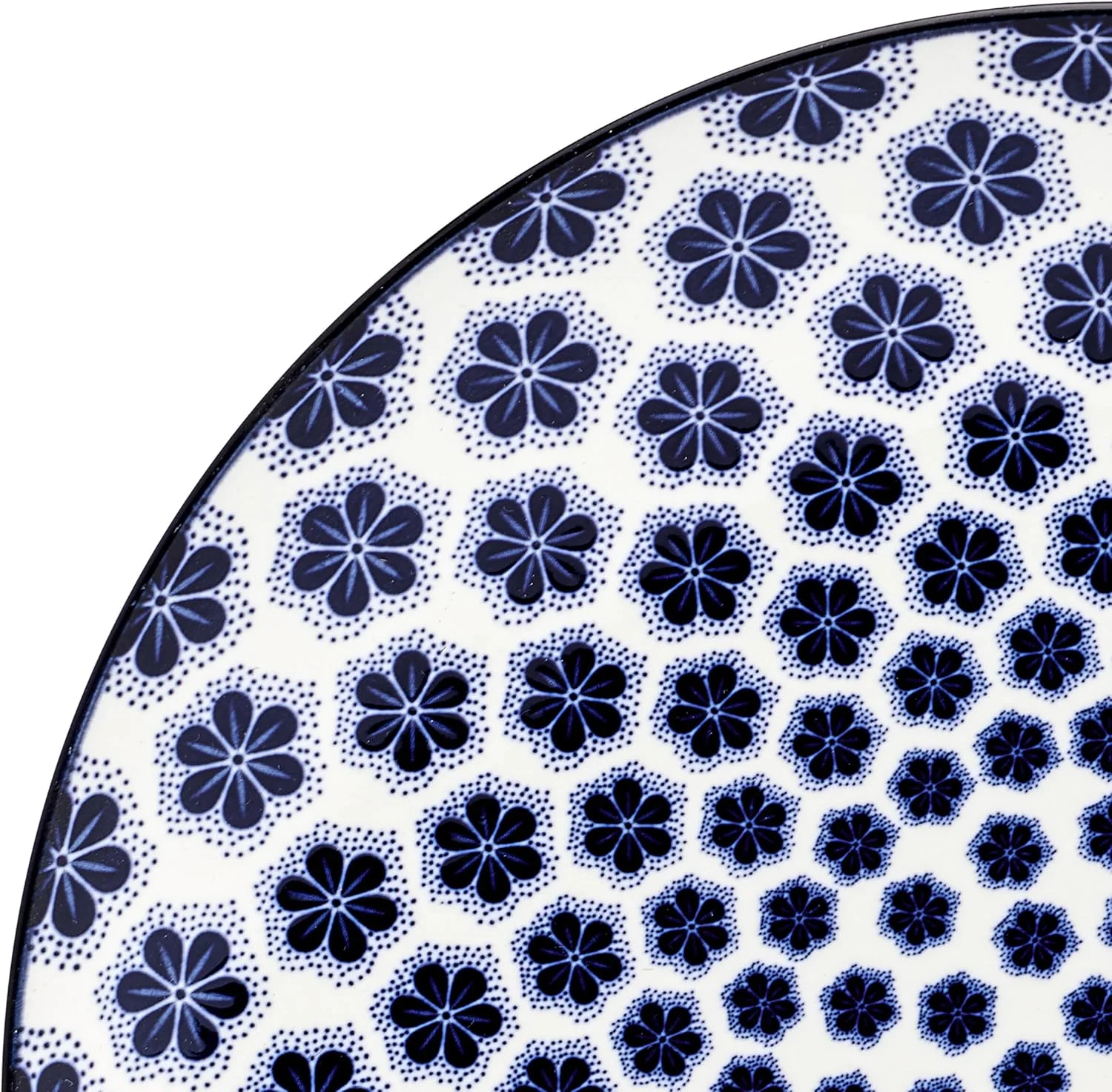 ست ظروف غذاخوری 12 پارچه Pfaltzgraff طرح Blooming Delight، آبی و سفید