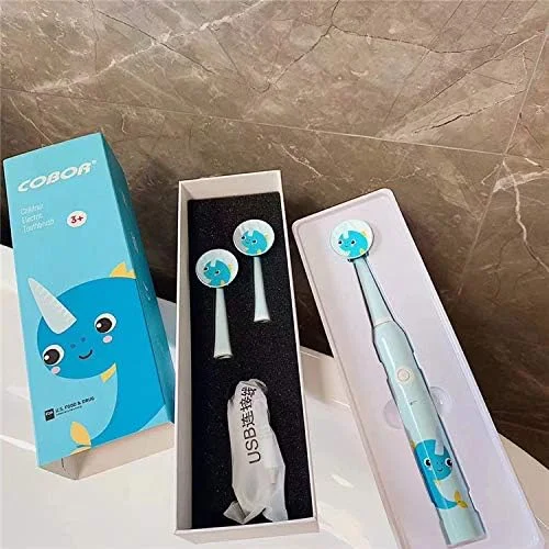 مسواک برقی کودکانه N/B با موهای نرم، مسواک اولتراسونیک با شارژ USB، مدل 1