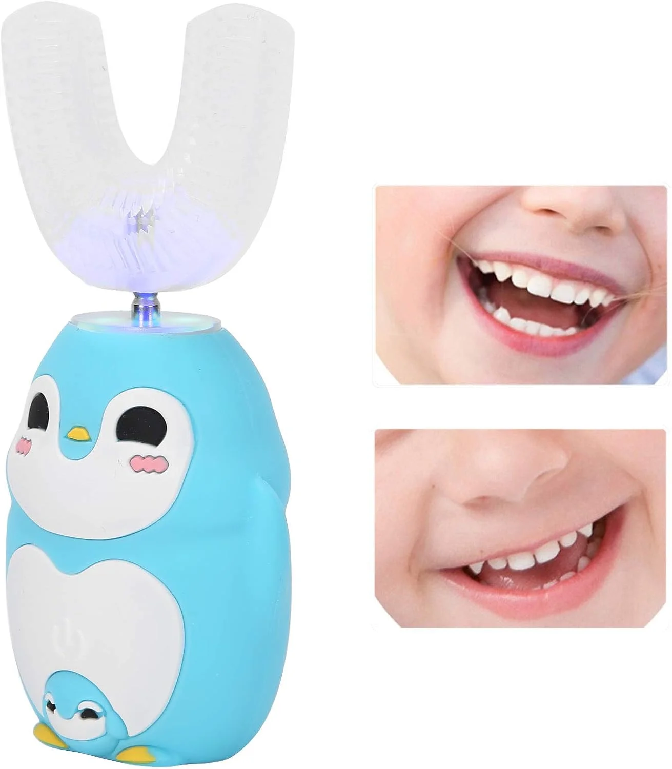 مسواک برقی کودکانه U شکل، مسواک خودکار با برس های U شکل، ابزار مراقبت از دهان و دندان کودکانه کارتونی قابل شارژ با 3 حالت (آبی) مسواک برقی کودکانه U شکل، مسواک خودکار با برس های U شکل، ابزار مراقبت از دهان و دندان کودکانه کارتونی قابل شارژ با 3 حالت (آبی)