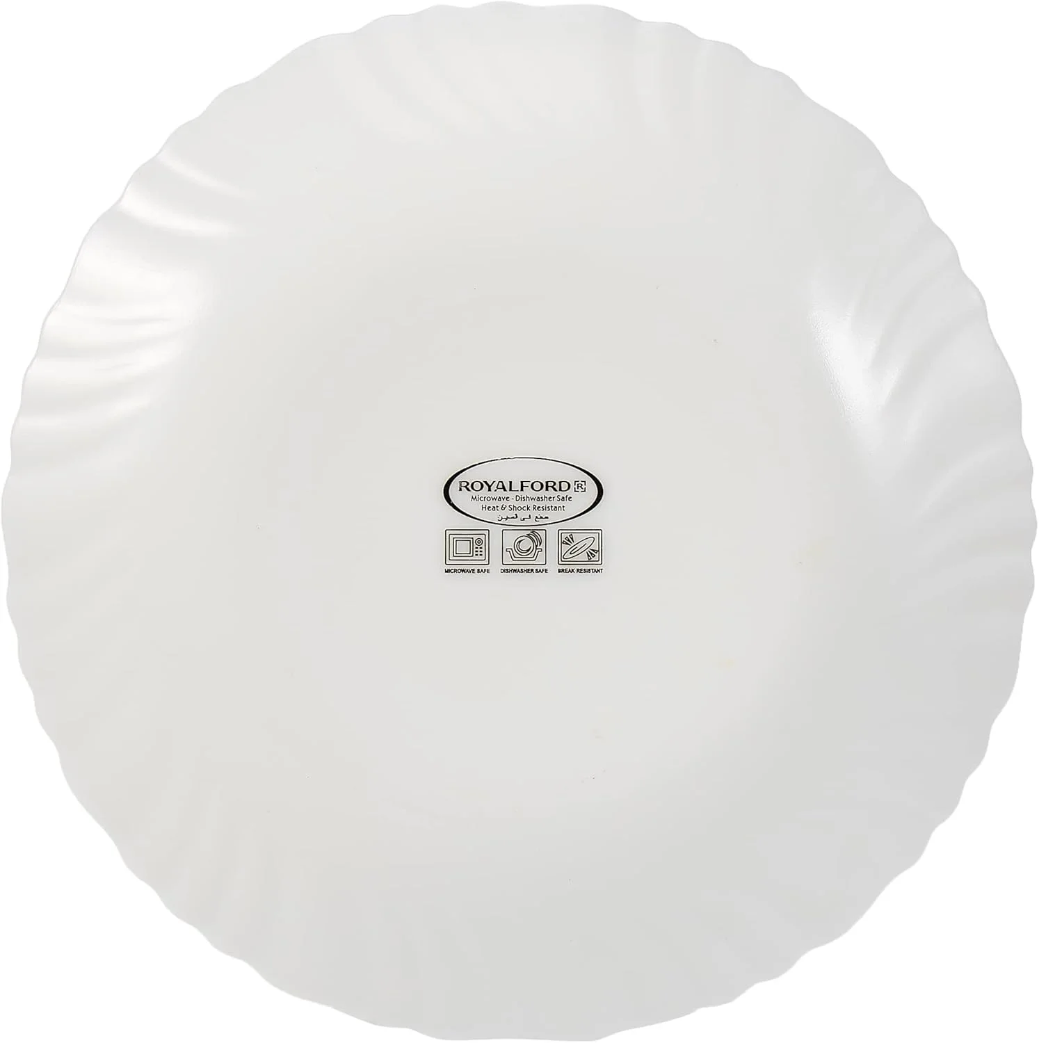 بشقاب دسر اوپال رویال فورد مدل Spin، سایز 7.5 اینچ - مناسب پاستا | بشقاب با طرح کلاسیک و جذاب، قابل شستشو در ماشین ظرفشویی | مناسب برای سوپ، دسر، بستنی و غیره (سفید Spin)