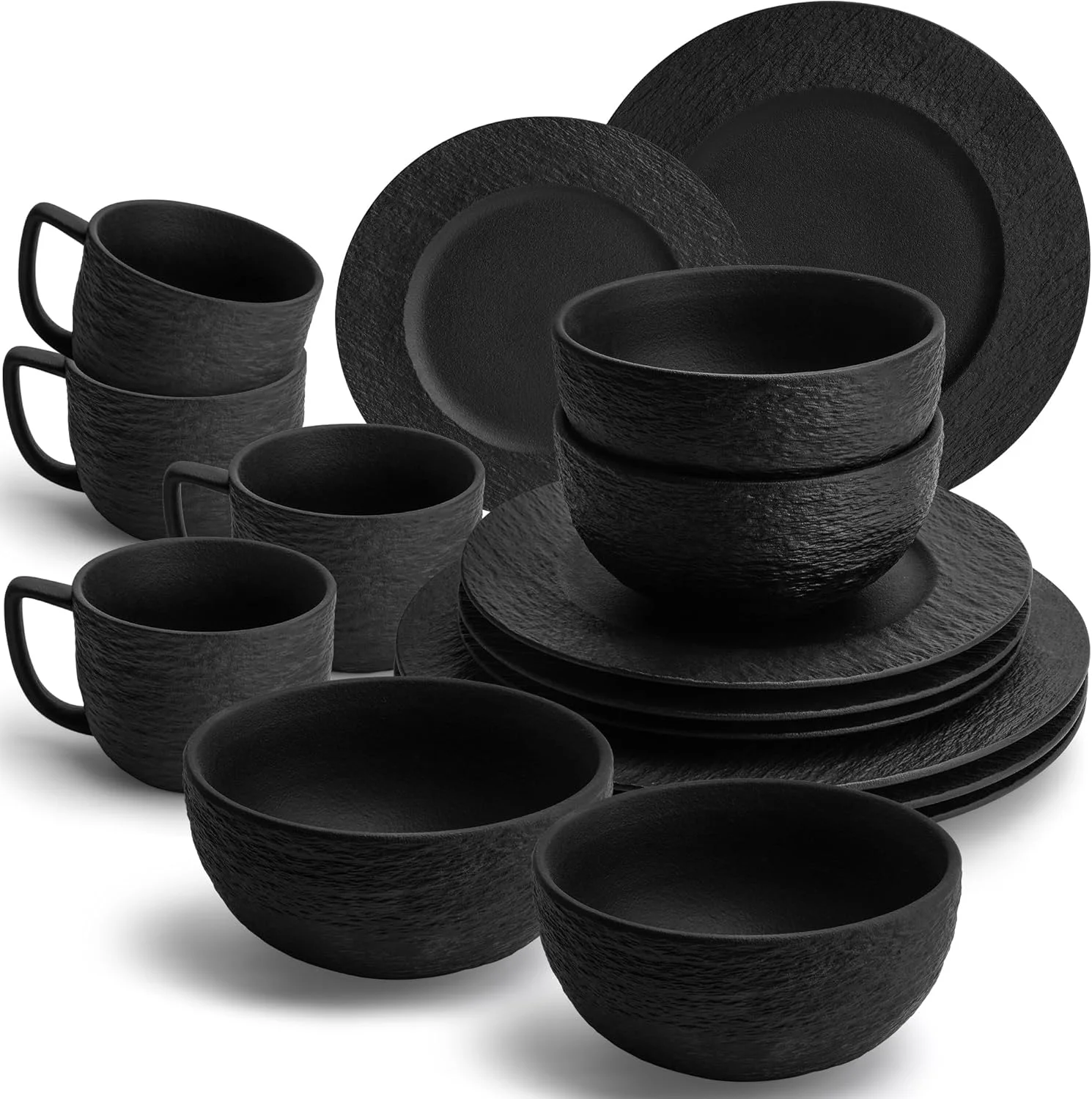 MIAMIO - ست ظروف غذاخوری 16 تکه / ظروف سرامیکی مدرن / ظروف غذاخوری / ست برای 4 نفر - مجموعه Oasis