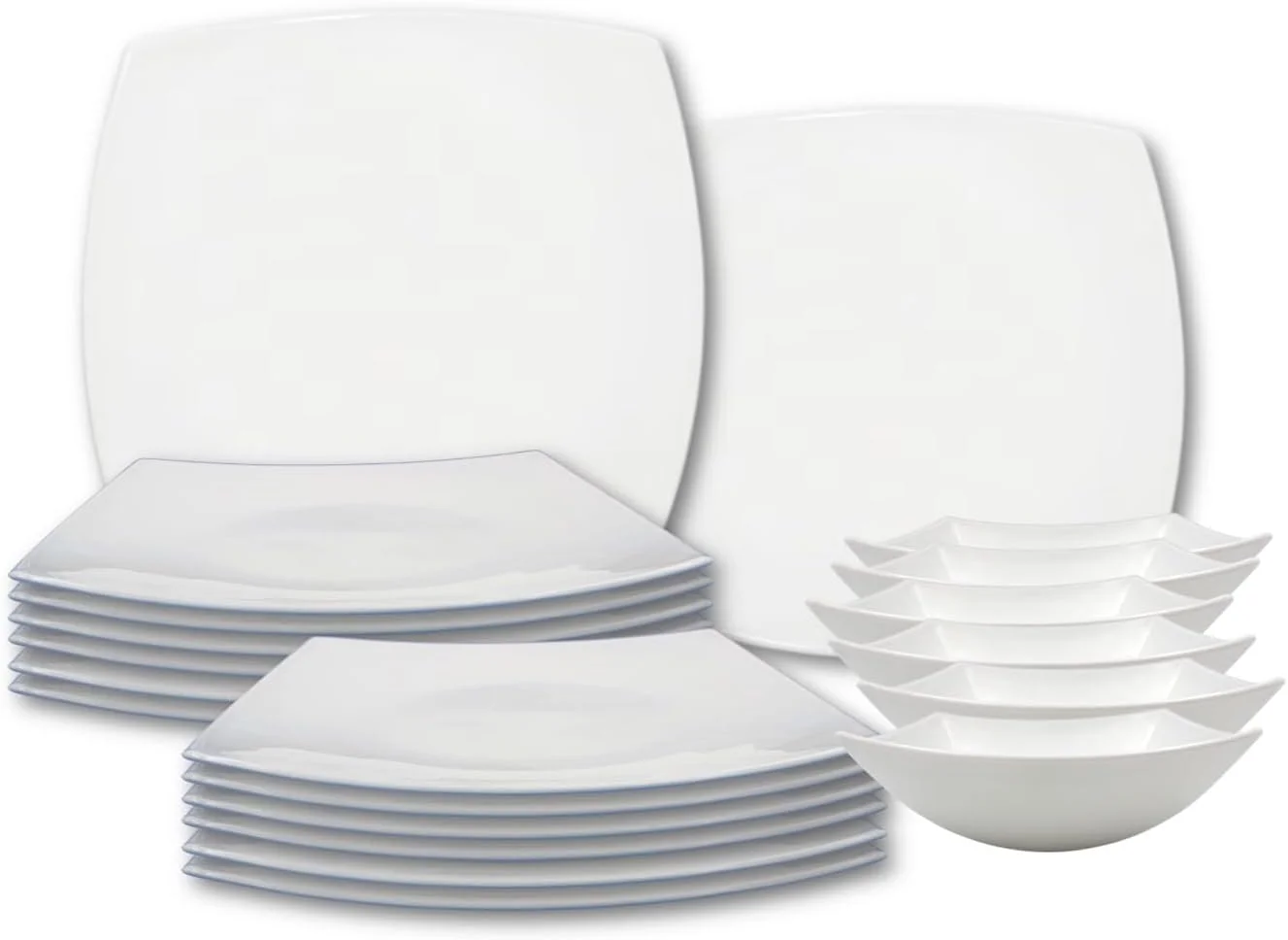 سرویس غذاخوری 12 پارچه اوپال ملریچ شامل 4 عدد بشقاب غذاخوری 11.5 اینچی، 4 عدد بشقاب دسر 9.5 اینچی، 4 عدد کاسه 6 اینچی، قابل شستشو در ماشین ظرفشویی و استفاده در مایکروویو، بادوام و بدون BPA