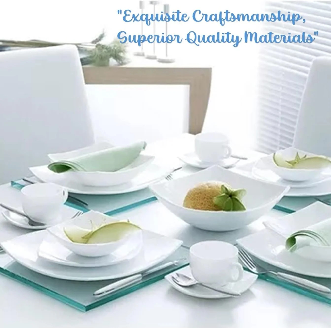 سرویس غذاخوری 12 پارچه اوپال ملریچ شامل 4 عدد بشقاب غذاخوری 11.5 اینچی، 4 عدد بشقاب دسر 9.5 اینچی، 4 عدد کاسه 6 اینچی، قابل شستشو در ماشین ظرفشویی و استفاده در مایکروویو، بادوام و بدون BPA