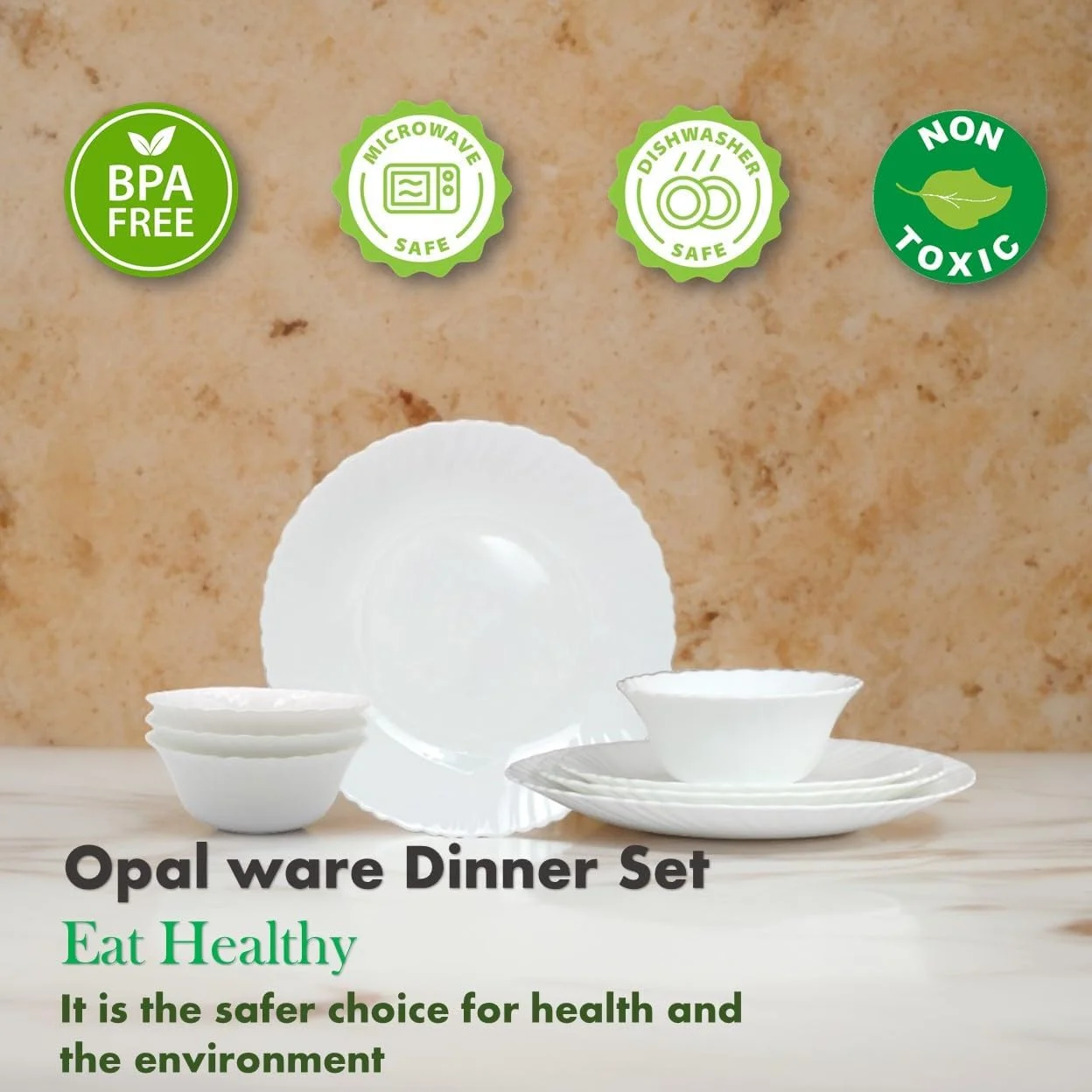 سرویس غذاخوری 27 پارچه اپال ملریچ شامل 6 بشقاب پلوخوری، 6 بشقاب میوه خوری، 6 بشقاب سوپ خوری، 6 کاسه، 2 دیس، 1 کاسه سرو، قابل شستشو در ماشین ظرفشویی، قابل استفاده در مایکروویو سرویس غذاخوری 27 پارچه اپال ملریچ شامل 6 بشقاب پلوخوری، 6 بشقاب میوه خوری، 6 بشقاب سوپ خوری، 6 کاسه، 2 دیس، 1 کاسه سرو، قابل شستشو در ماشین ظرفشویی، قابل استفاده در مایکروویو