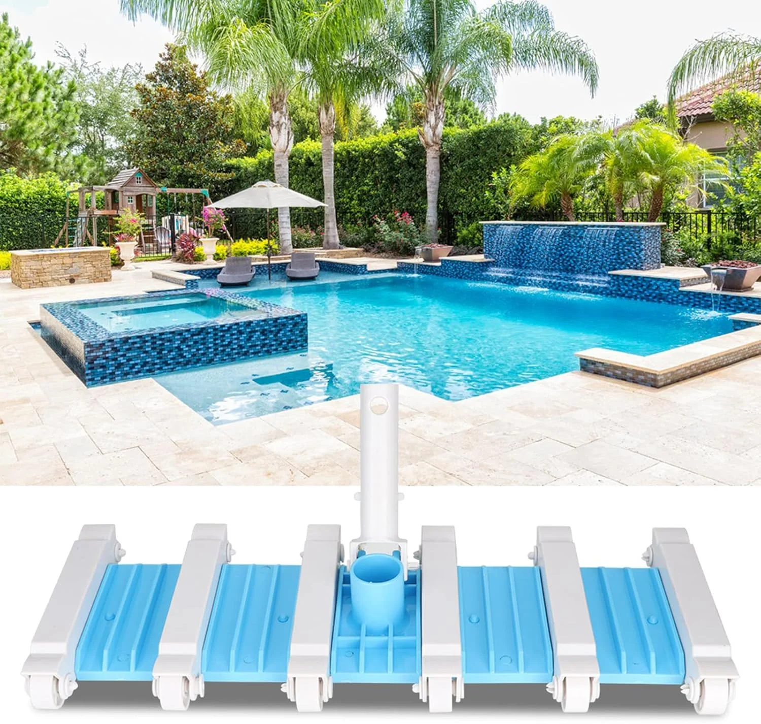 جاروبرقی استخری Topyond، سر جاروبرقی برای استخرها، ابزار تمیز کننده جایگزین برای نگهداری استخر و اسپا، ضروری برای صاحبان استخر