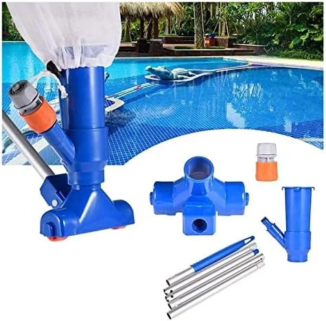 مجموعه جاروبرقی استخر قابل حمل TTGLRT، ابزار تمیز کننده اجسام شناور، سر مکش جاروبرقی، برس تمیز کننده فواره استخر، جاروبرقی دستی استخر