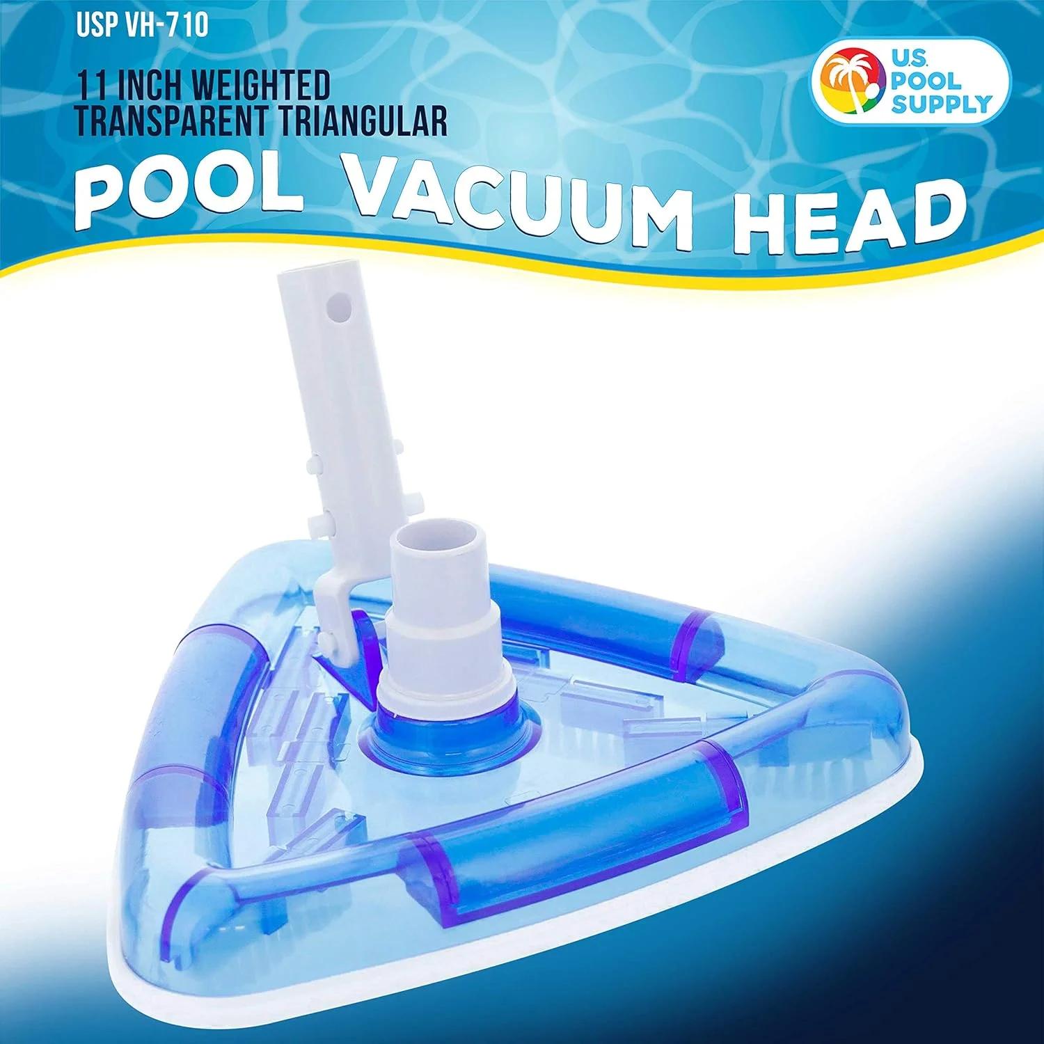 سر جاروبرقی استخری مثلثی شفاف وزنه دار U.S. Pool Supply با مفصل گردان