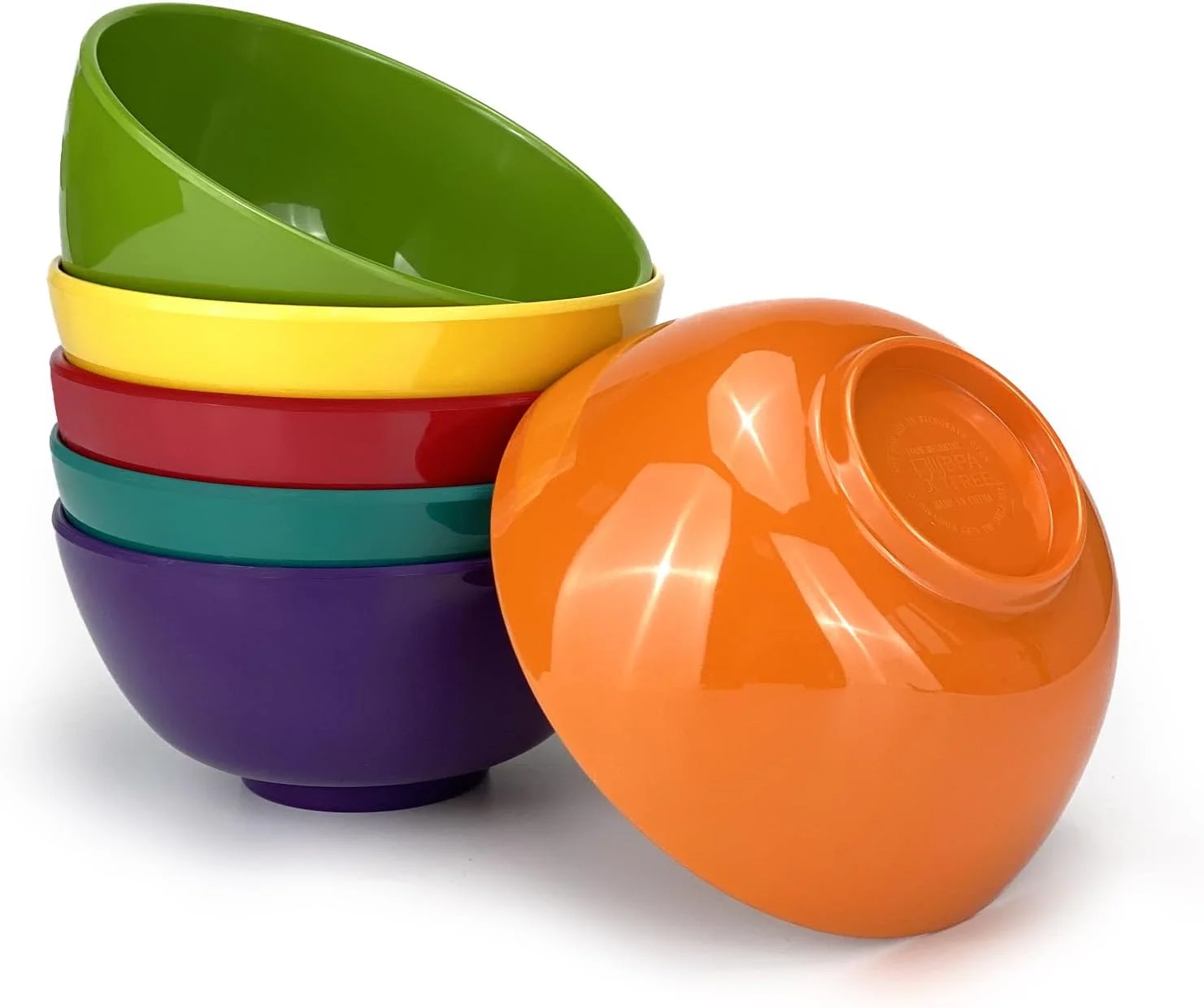 ست 6 کاسه سالاد خوری ملامینه 28 اونسی، کاسه سوپ خوری گرد 6 اینچی، ست ظروف غذاخوری 100% ملامینه برای شام یا پیک نیک، مقاوم در برابر شکستن و بدون BPA، چند رنگ (بدون درب) ست 6 کاسه سالاد خوری ملامینه 28 اونسی، کاسه سوپ خوری گرد 6 اینچی، ست ظروف غذاخوری 100% ملامینه برای شام یا پیک نیک، مقاوم در برابر شکستن و بدون BPA، چند رنگ (بدون درب)