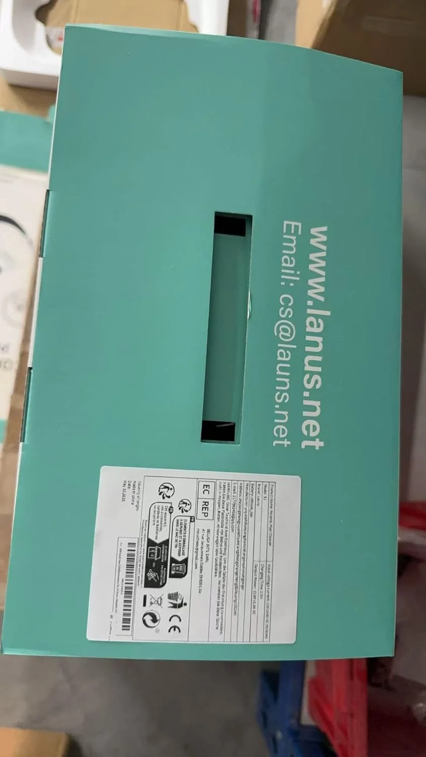 (به روز رسانی 2025) ربات تمیز کننده استخر بی سیم Launs S1، دارای موتورهای دوگانه و درگاه های مکش، ربات جاروبرقی اتوماتیک استخر تا 90 دقیقه کار می کند، دارای قابلیت پارک خودکار، ایده آل برای استخرهای رو باز (جدید)