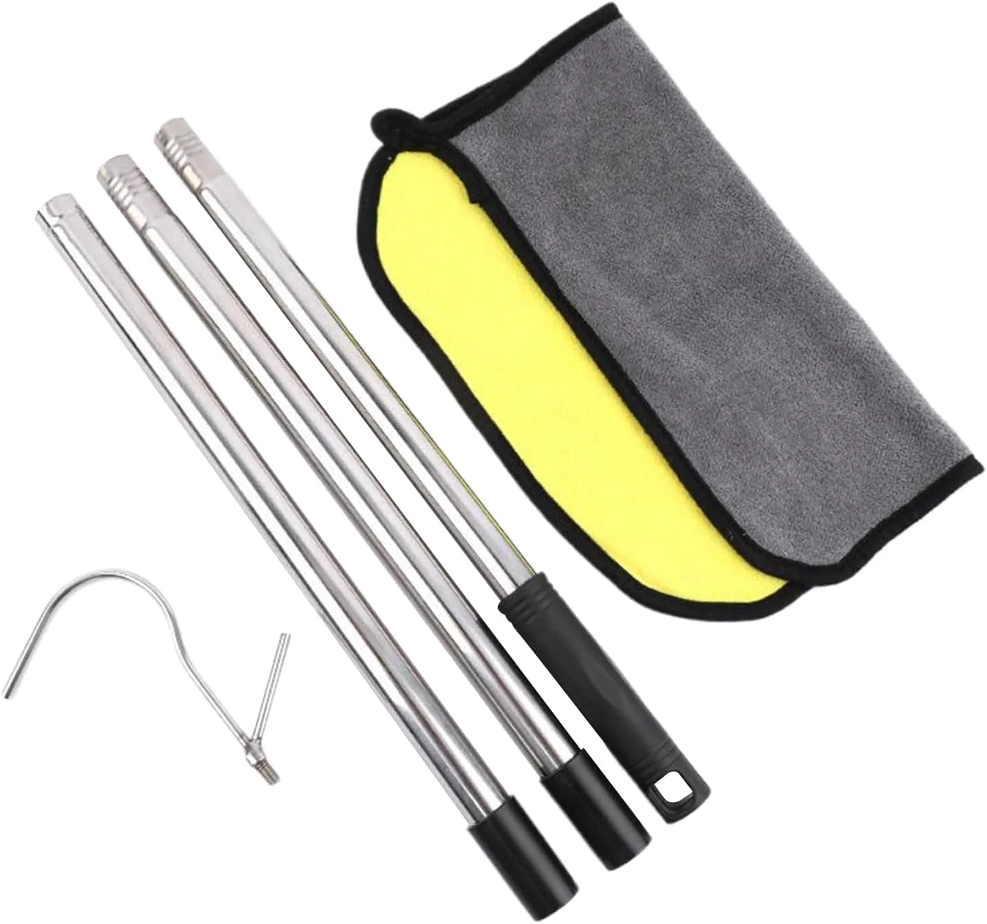 قلاب بازیابی میله استخر | کیت قلاب میله جاروبرقی استخر استیل ضد زنگ | آویز ابزار تمیز کننده با رهاسازی سریع برای جمع آوری زباله ها، نجات ایمنی، نگهداری تجاری