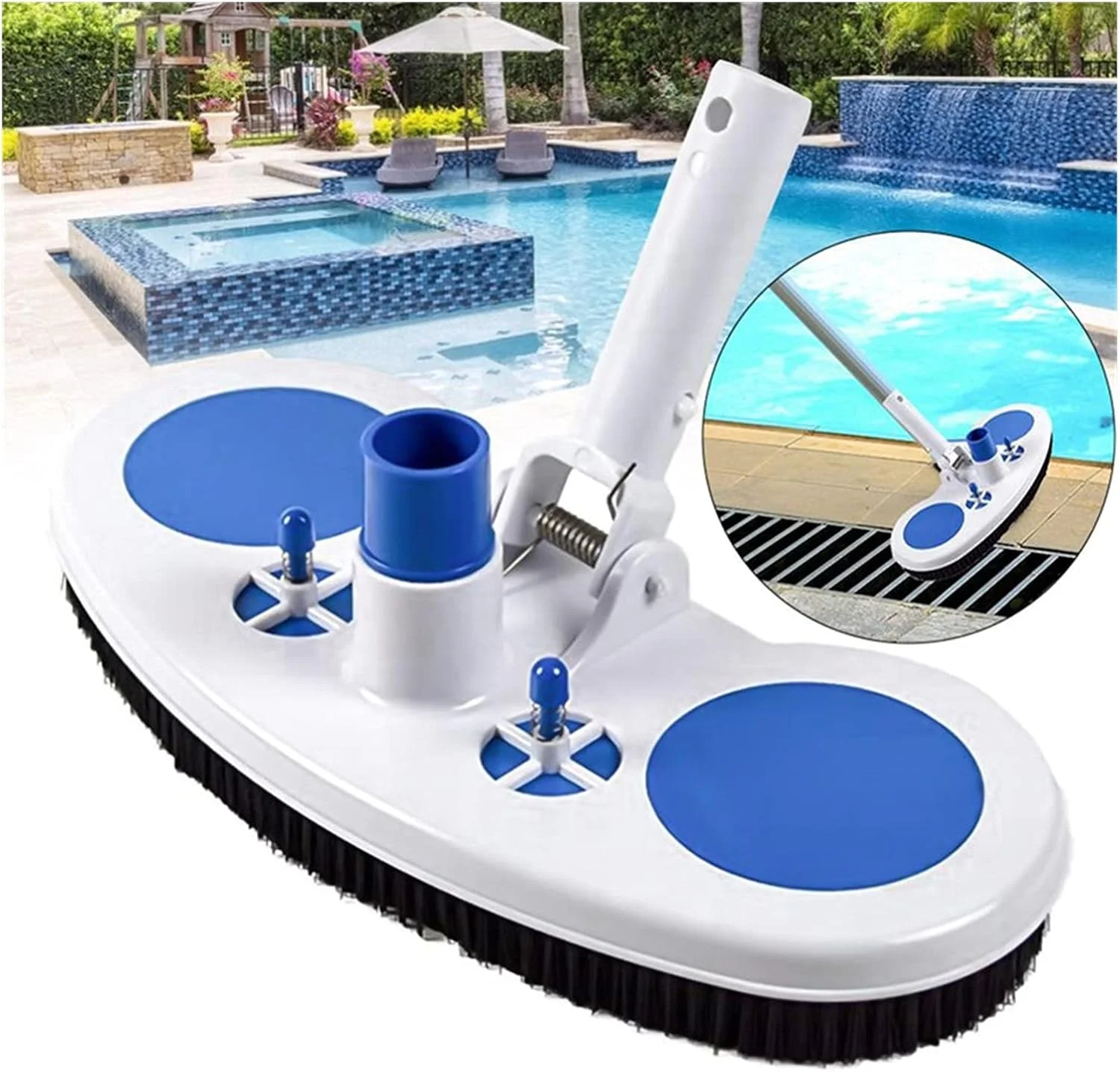 ابزار تمیز کننده برس کف استخر AJWYSOI، سر مکش ابزار تمیز کننده جاروبرقی، برس جاروبرقی استخر برای تمیز کردن خانه ابزار تمیز کننده برس کف استخر AJWYSOI، سر مکش ابزار تمیز کننده جاروبرقی، برس جاروبرقی استخر برای تمیز کردن خانه