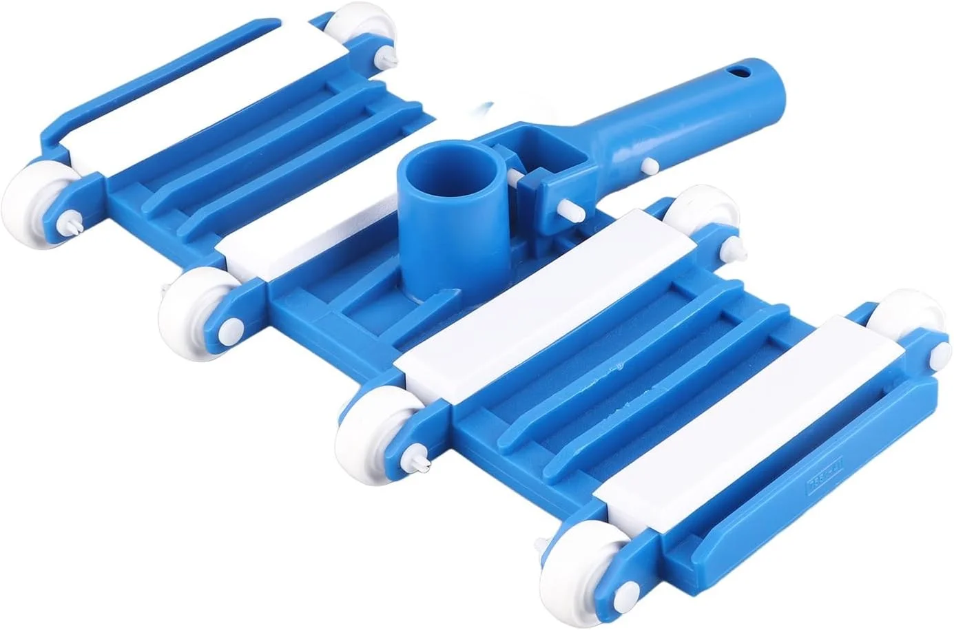 سر جاروبرقی استخر با چرخ، دسته قابل تنظیم جداشدنی، ابزار تمیز کننده برای حوضچه و جکوزی، جنس ABS، بادوام، سبک وزن، مونتاژ آسان، استفاده ایمن و کارآمد برای جمع آوری زباله و برگ