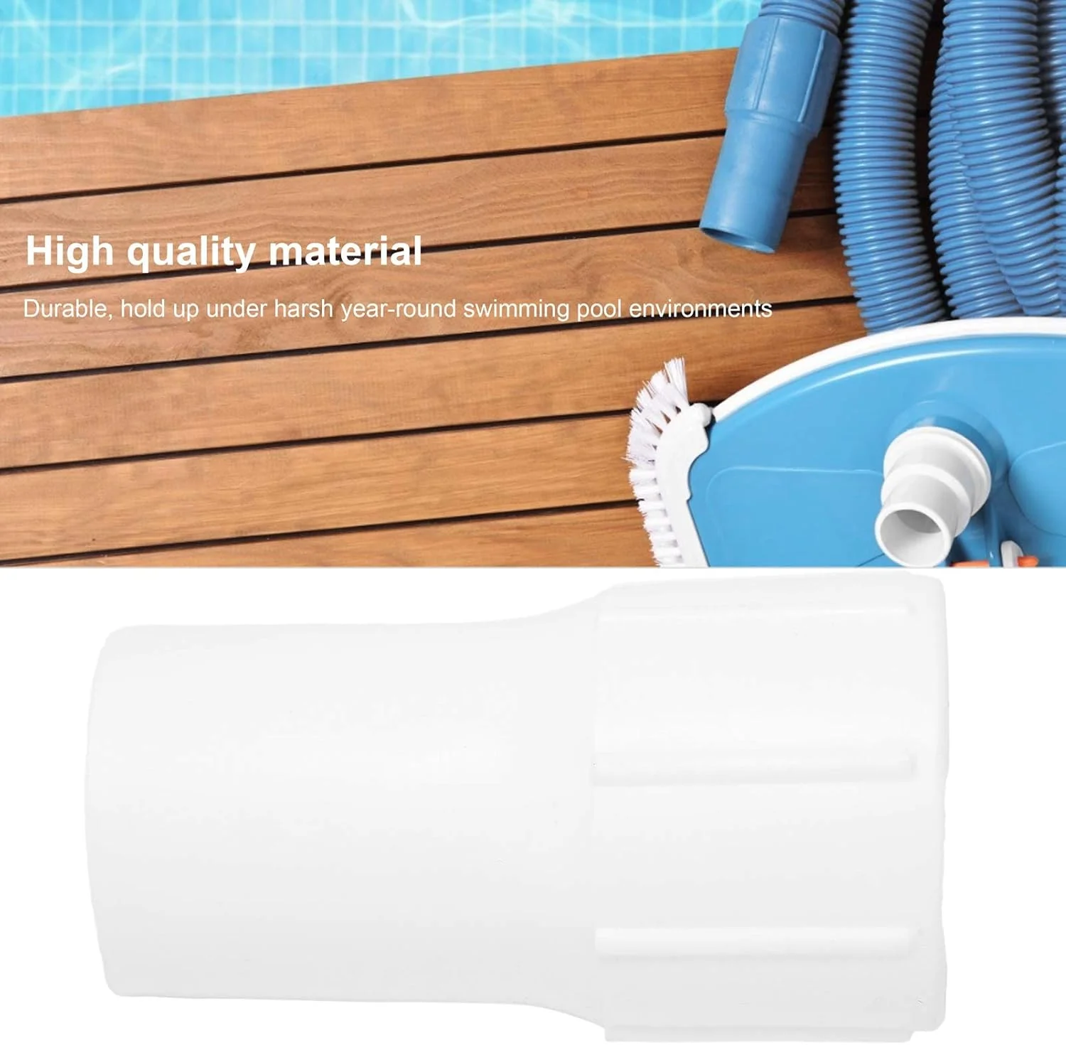 اتصال جایگزین شلنگ جاروبرقی استخر، لوازم جانبی ابزار تمیز کننده رزوه ای پلاستیکی ABS، اتصال ایمن ترمیم سیم پیچی مارپیچی بدون نشتی هوا