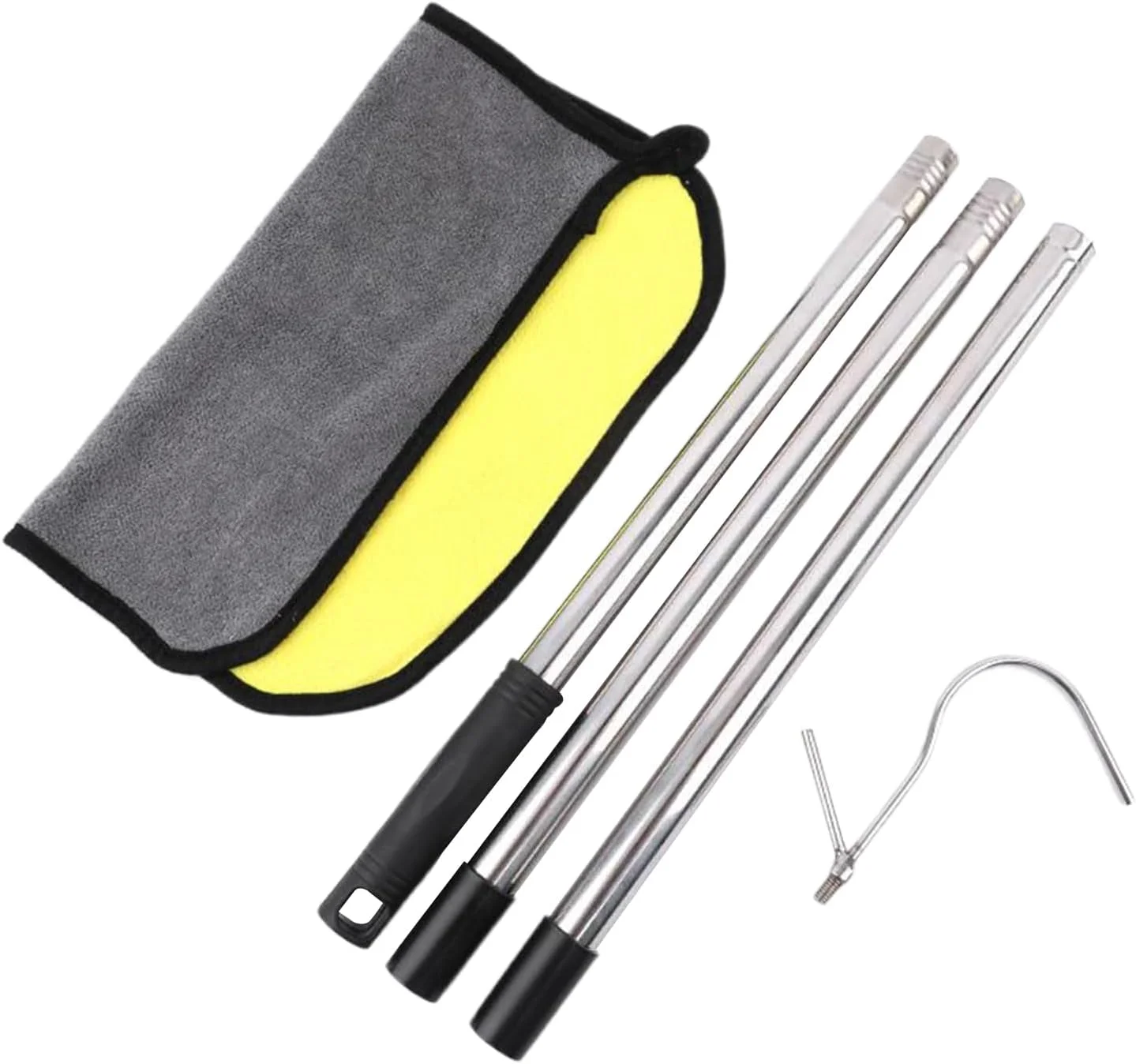 قلاب بازیابی برای میله های استخر | مجموعه قلاب میله جاروبرقی ربات استخر | آویز ابزار تمیز کننده با رهاسازی سریع برای جمع آوری و حذف زباله، نجات ایمنی و نگهداری تجاری