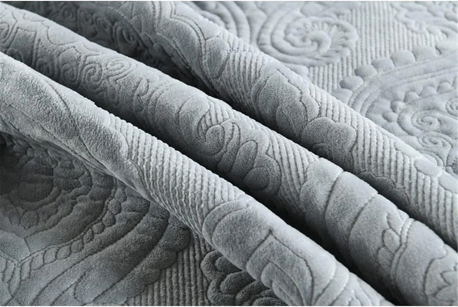 3-Piece Reversible King Bedspread Set Cotton Grey Coverlet s All Season Lightweight Bedspread Quilt Bedding Set for Women Men 234x270cm