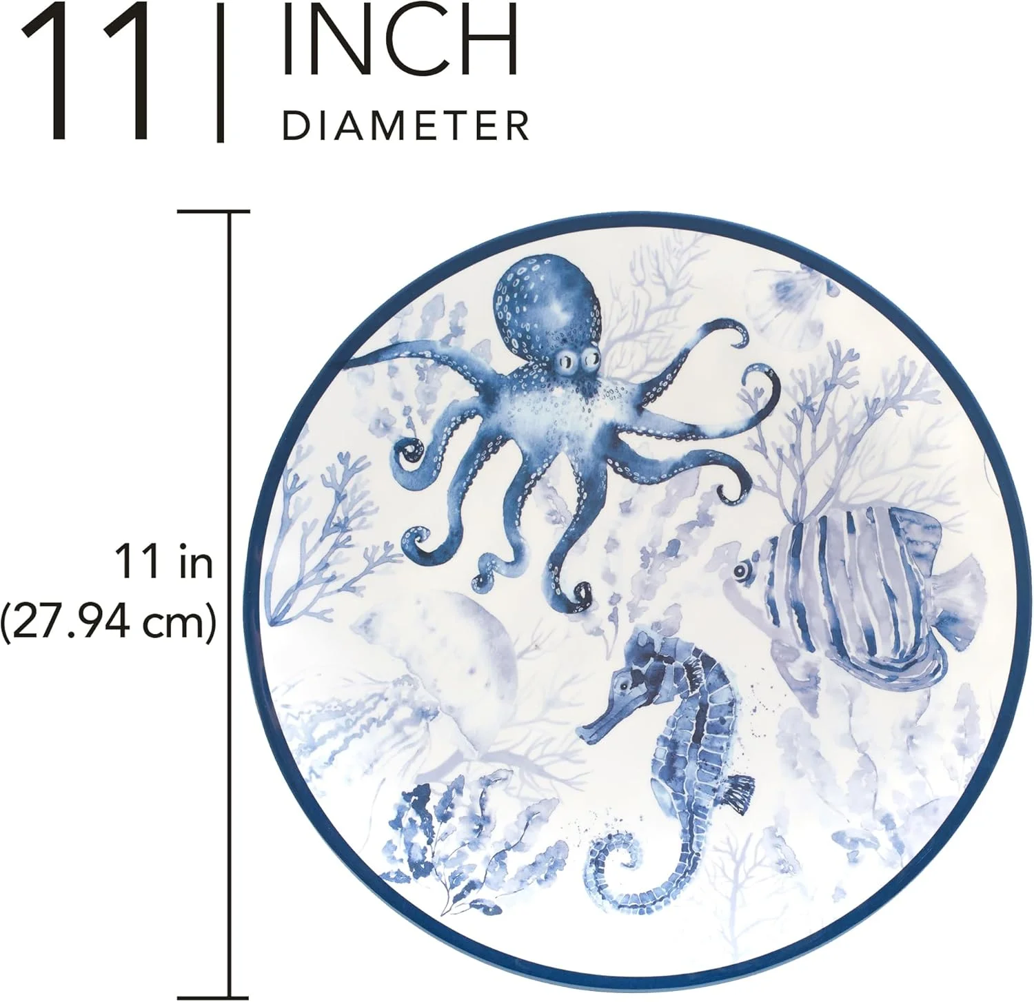 ست 6 تایی بشقاب شام خوری ملامینه طرح زندگی دریایی - 11 اینچی، بشقاب های ساحلی با طرح اقیانوسی قابل استفاده مجدد با طرح های هنری اختاپوس و اسب دریایی، ظروف غذاخوری دریایی مناسب خانه های ساحلی، قابل شستشو در ماشین ظرفشویی، مقاوم در برابر شکستن ست 6 تایی بشقاب شام خوری ملامینه طرح زندگی دریایی - 11 اینچی، بشقاب های ساحلی با طرح اقیانوسی قابل استفاده مجدد با طرح های هنری اختاپوس و اسب دریایی، ظروف غذاخوری دریایی مناسب خانه های ساحلی، قابل شستشو در ماشین ظرفشویی، مقاوم در برابر شکستن