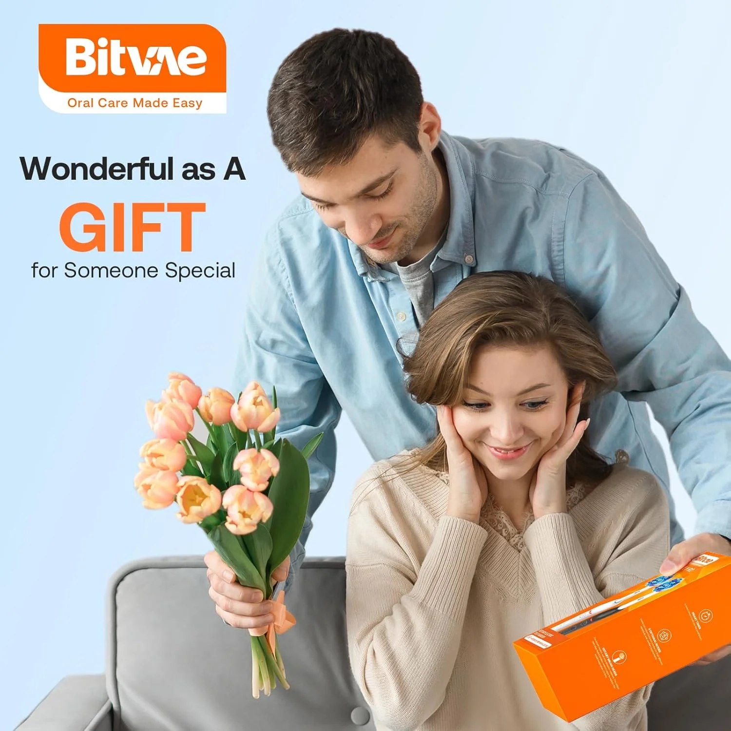 مسواک برقی چرخشی Bitvae، بسته 2 عددی برای بزرگسالان با سنسور فشار، هدیه برای آقایان/خانم ها، مسواک برقی 5 حالته قابل شارژ با 8 سری مسواک، مشکی و سفید، R2 مسواک برقی چرخشی Bitvae، بسته 2 عددی برای بزرگسالان با سنسور فشار، هدیه برای آقایان/خانم ها، مسواک برقی 5 حالته قابل شارژ با 8 سری مسواک، مشکی و سفید، R2