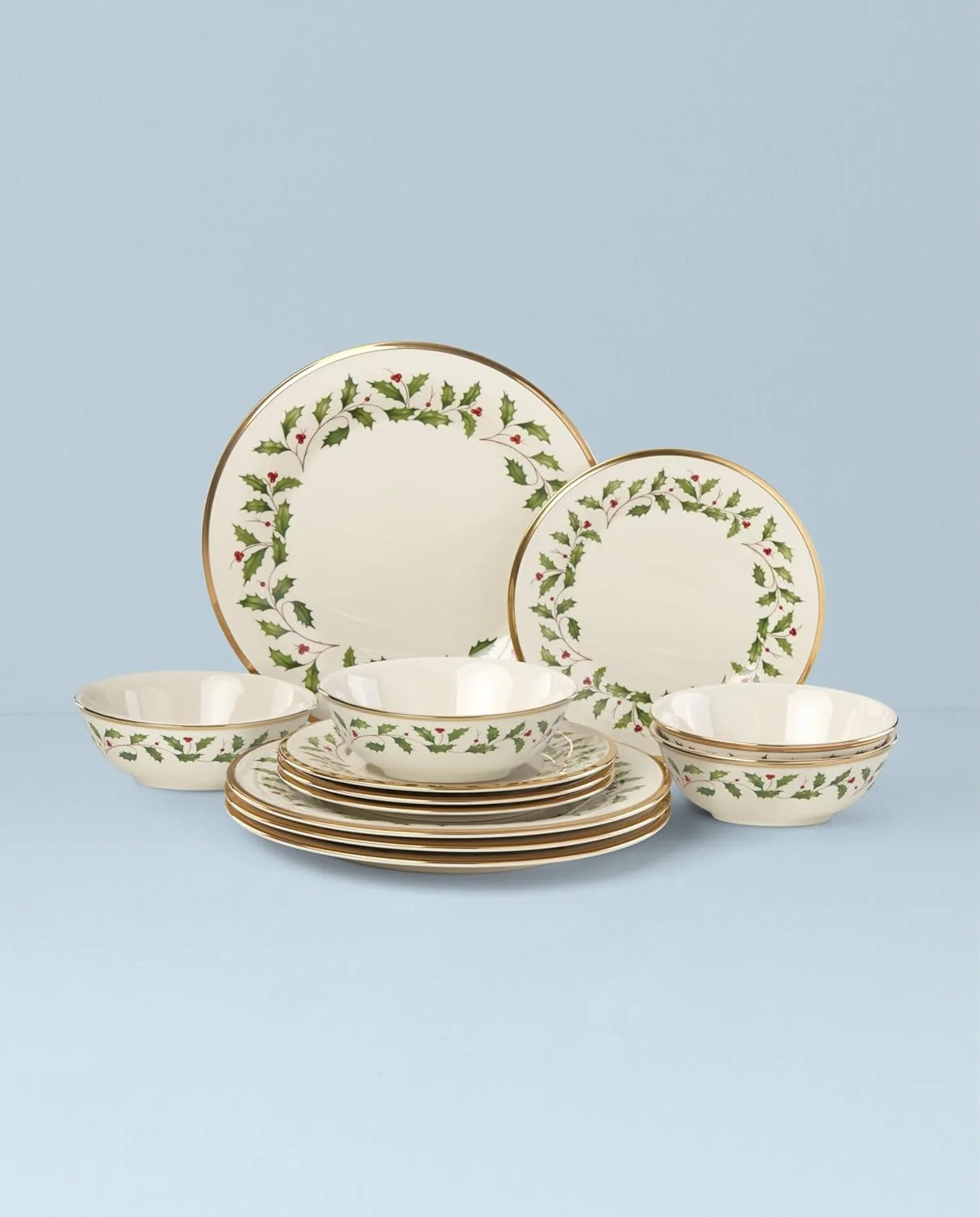 Lenox 893172 Holiday 12-Piece Plate and Bowl Set, Christmas Dinnerware, Hosting Lenox 893172 Holiday 12-Piece Plate and Bowl Set, Christmas Dinnerware, Hosting