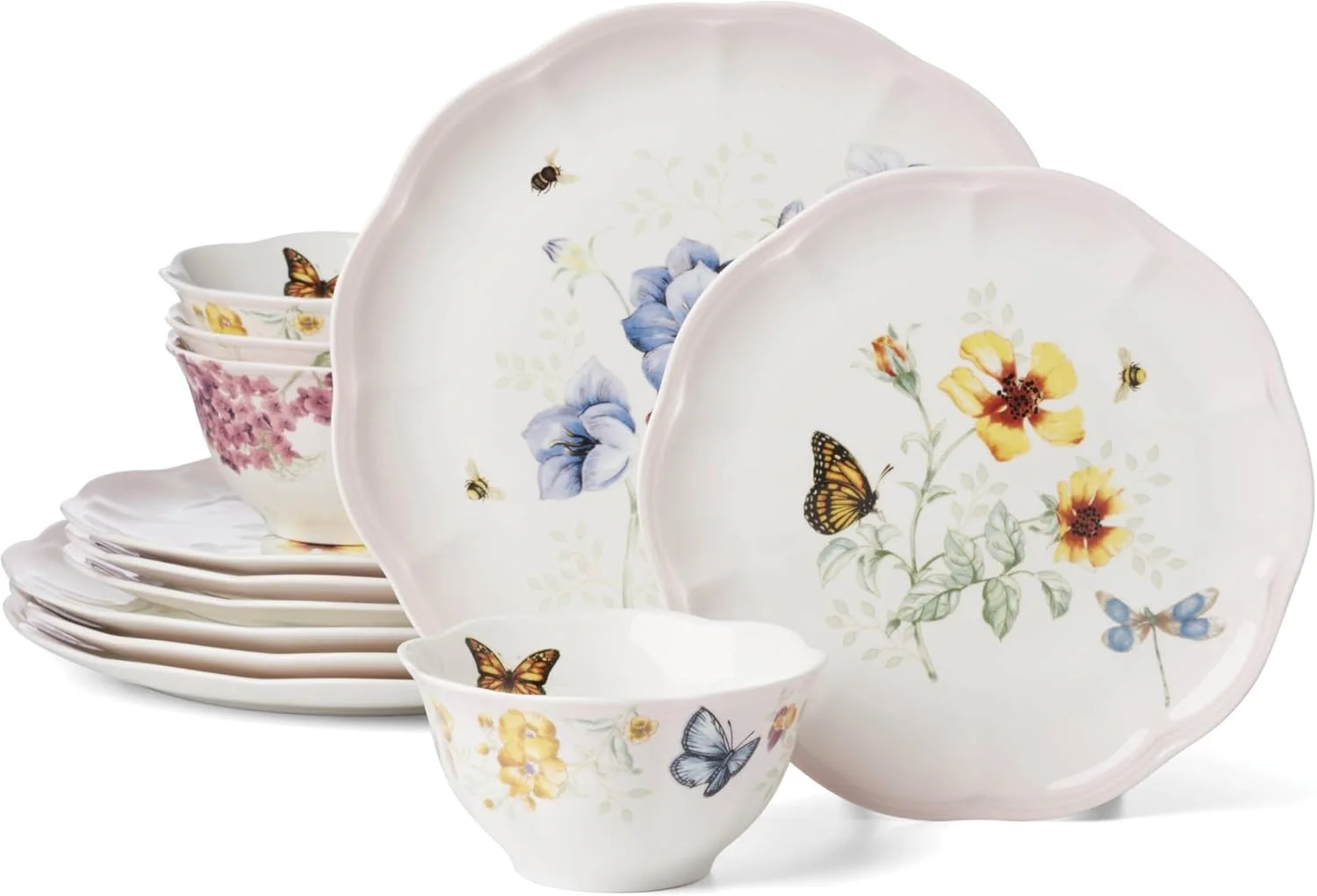 Lenox 896975 Butterfly Meadow Pink Ombre 12-Piece Dinnerware Set Lenox 896975 Butterfly Meadow Pink Ombre 12-Piece Dinnerware Set