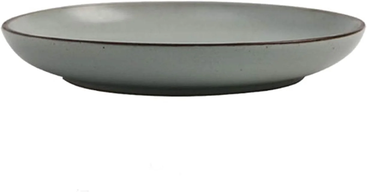 ست ظروف غذاخوری آشپزخانه بشقاب شام سرامیکی رترو بشقاب پاستا رنگ خالص بشقاب سرو دسر بشقاب ضخیم برای استفاده خانوادگی بشقاب های مناسب مایکروویو / 4 عددی