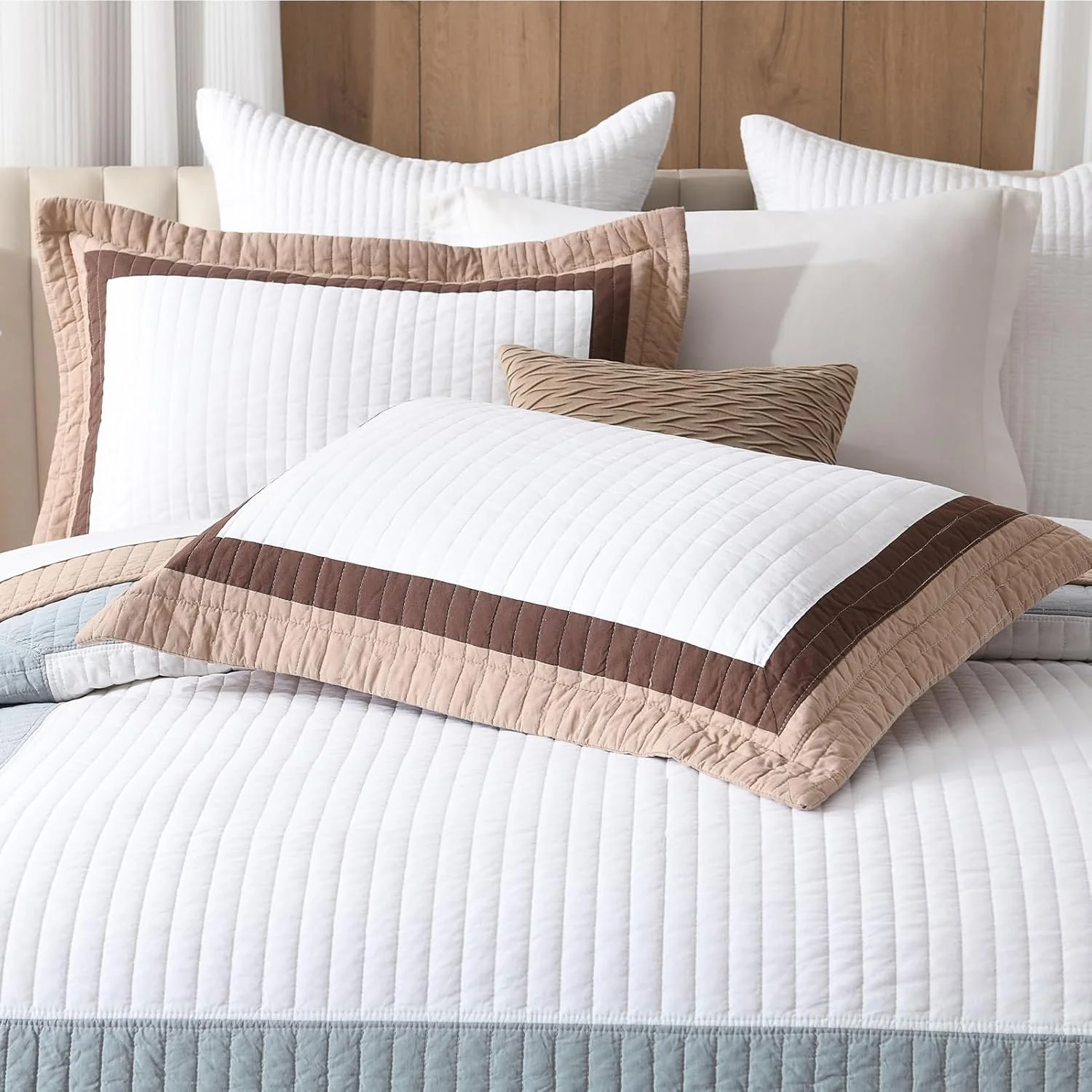 روتختی لحافی بزرگ سایز 305x305 سانتی متر SahSahCasa، 100% پنبه، قهوه ای روتختی لحافی بزرگ سایز 305x305 سانتی متر SahSahCasa، 100% پنبه، قهوه ای