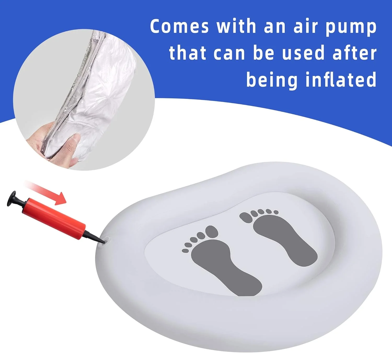 حوضچه بادی حمام پا Tlswshsy، حوضچه خیساندن پا برای نردبان ورودی استخر، تمیز کردن پاهای استخر، درمان اسپا خانگی (1 بسته) حوضچه بادی حمام پا Tlswshsy، حوضچه خیساندن پا برای نردبان ورودی استخر، تمیز کردن پاهای استخر، درمان اسپا خانگی (1 بسته)